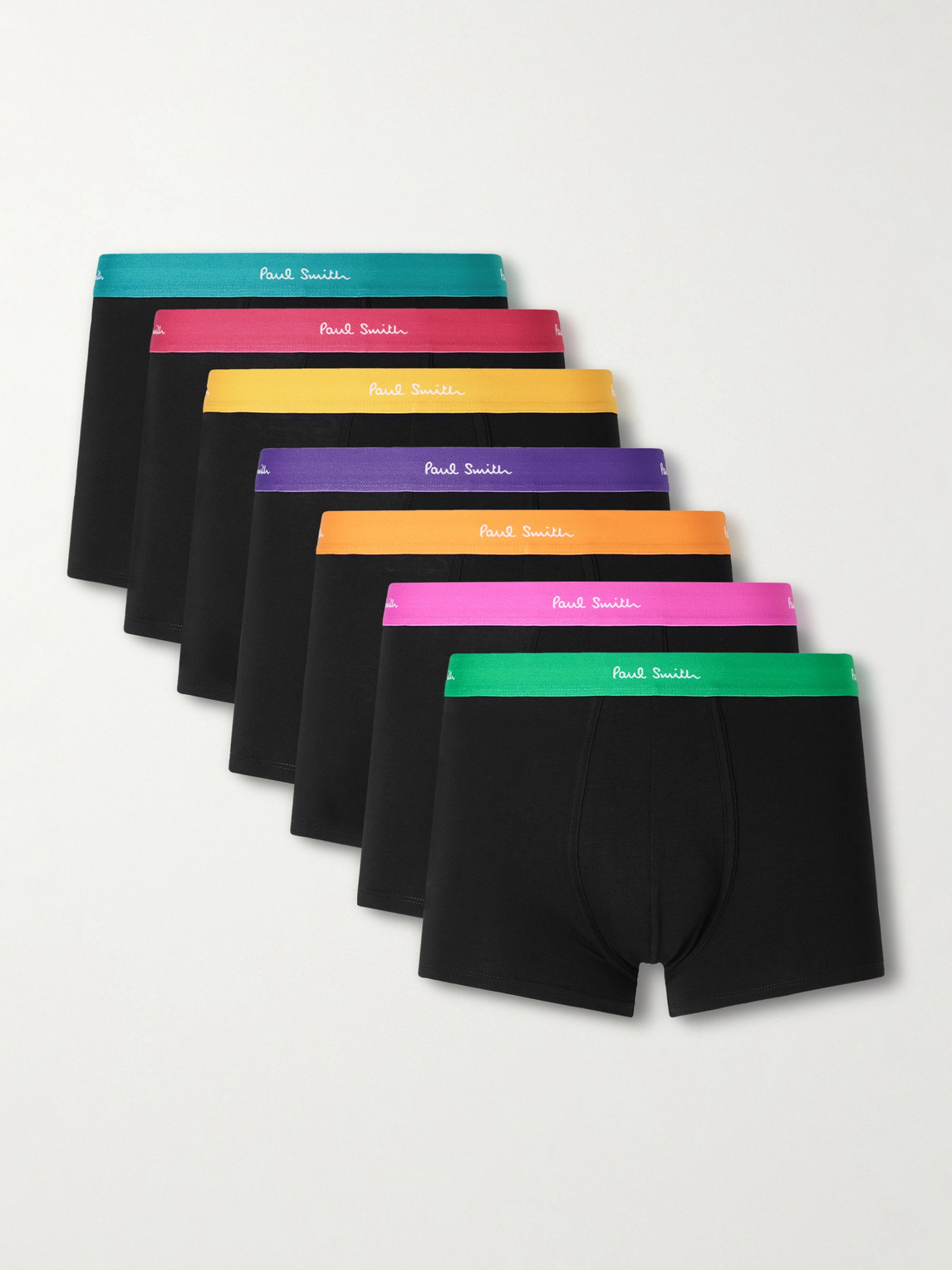 Seven-Pack Stretch Organic Cotton-Jersey Boxer