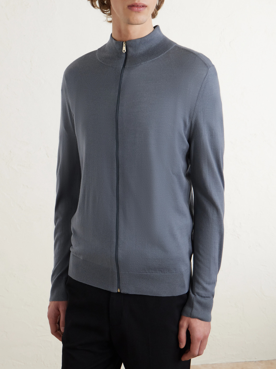  Paul Smith - Merino Wool Zip-up Cardigan - Men - Gray - S 