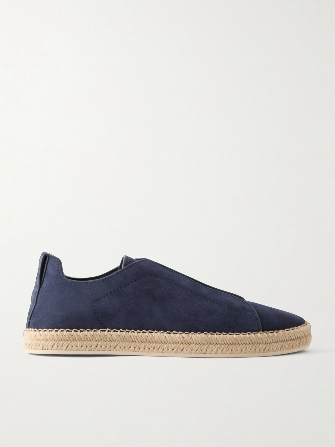 Zegna Triple Stitch™ Leather-Trimmed Suede Slip-On Sneakers - Men