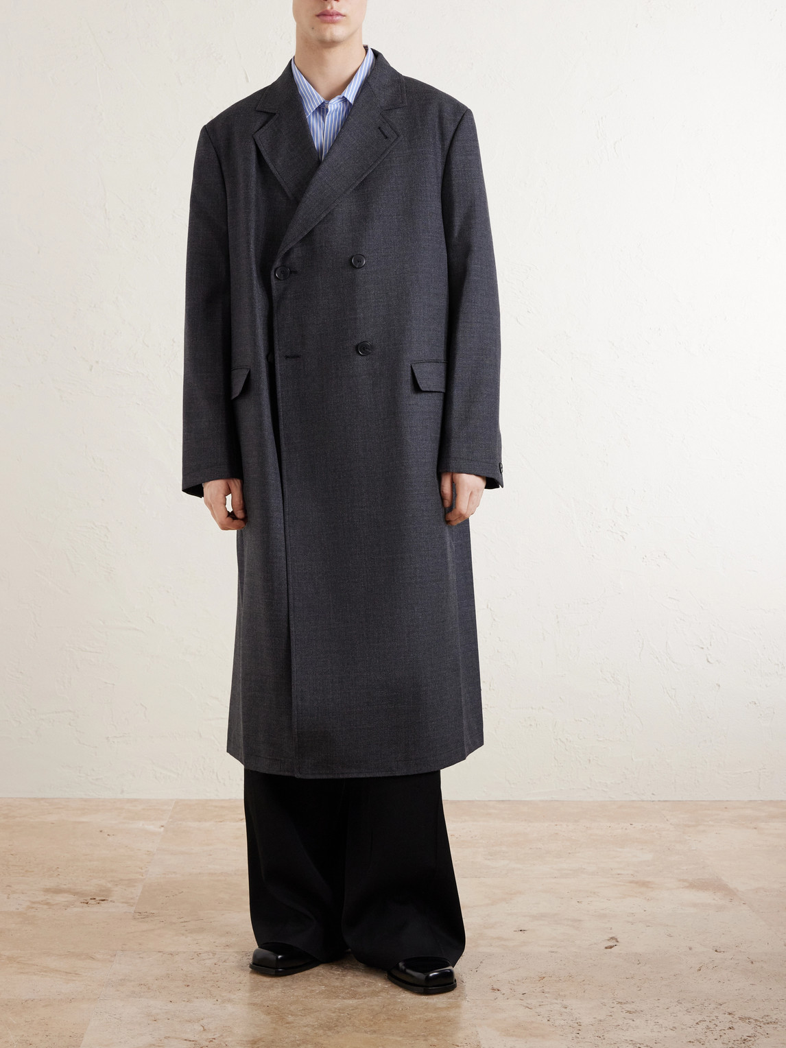  Mfpen - Conference Double-breasted Wool Coat - Men - Gray - S 