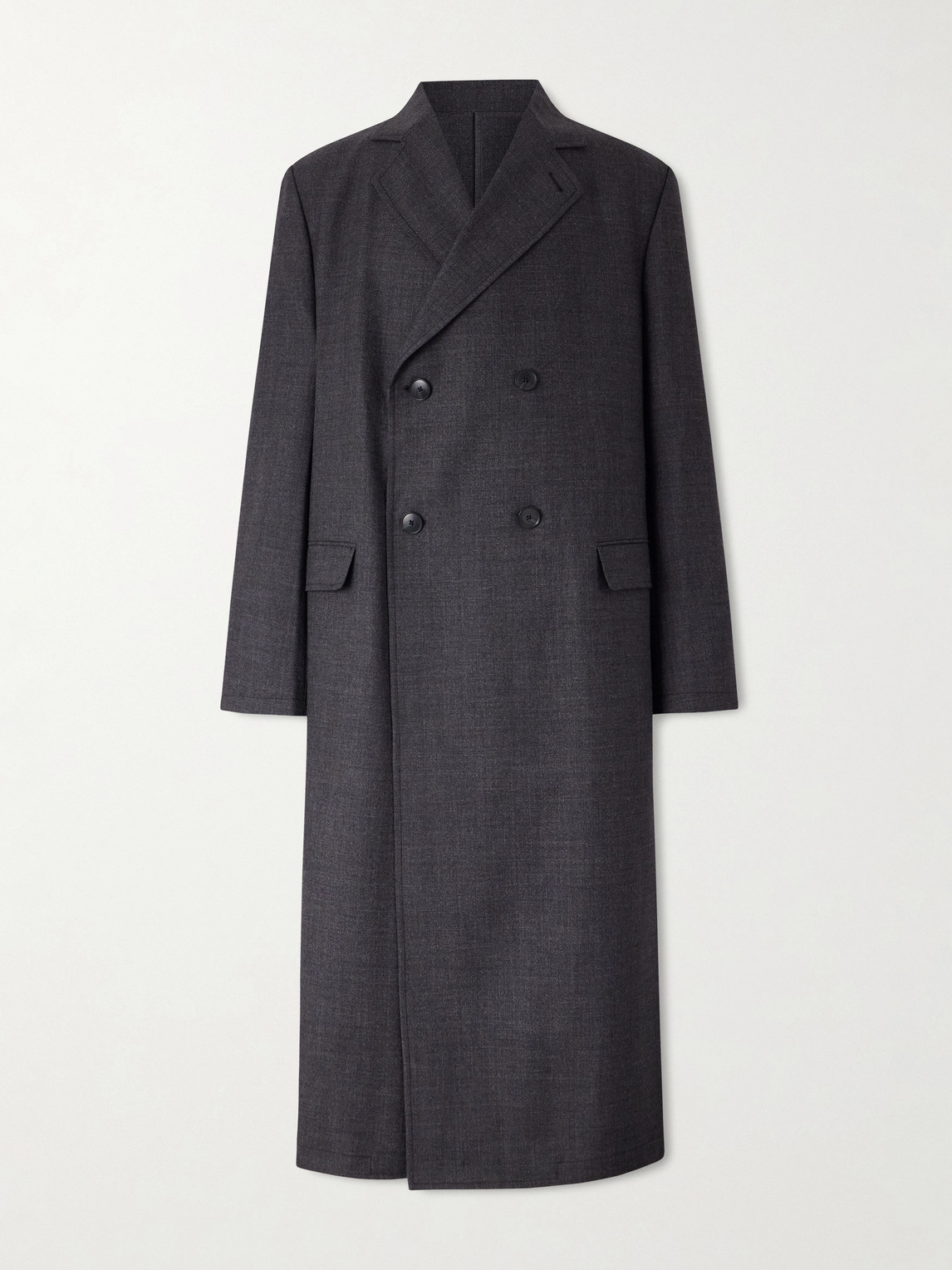 Mfpen Conference Double-breasted Wool Coat In Gray