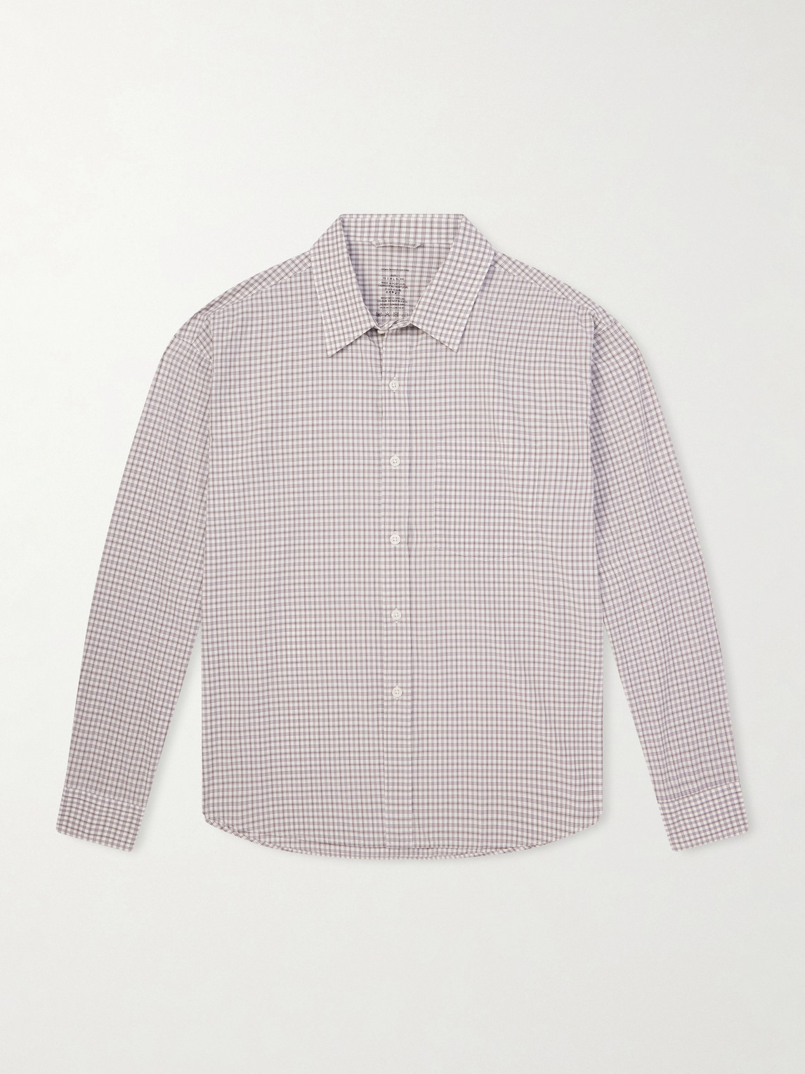 Mfpen Executive Checked Cotton-poplin Shirt In Gray