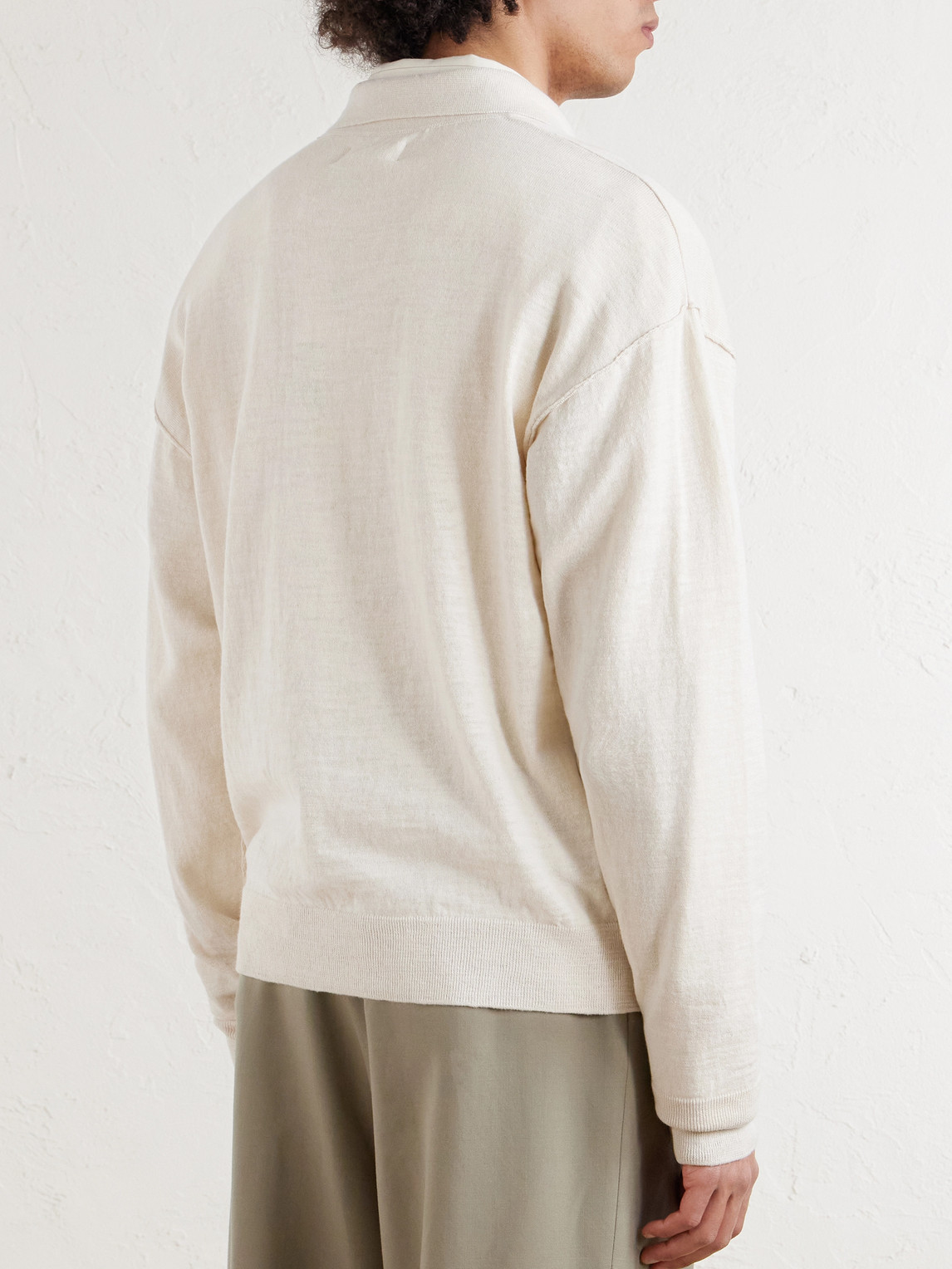  Mfpen - Formal Cotton And Linen-blend Cardigan - Men - Neutrals - S 