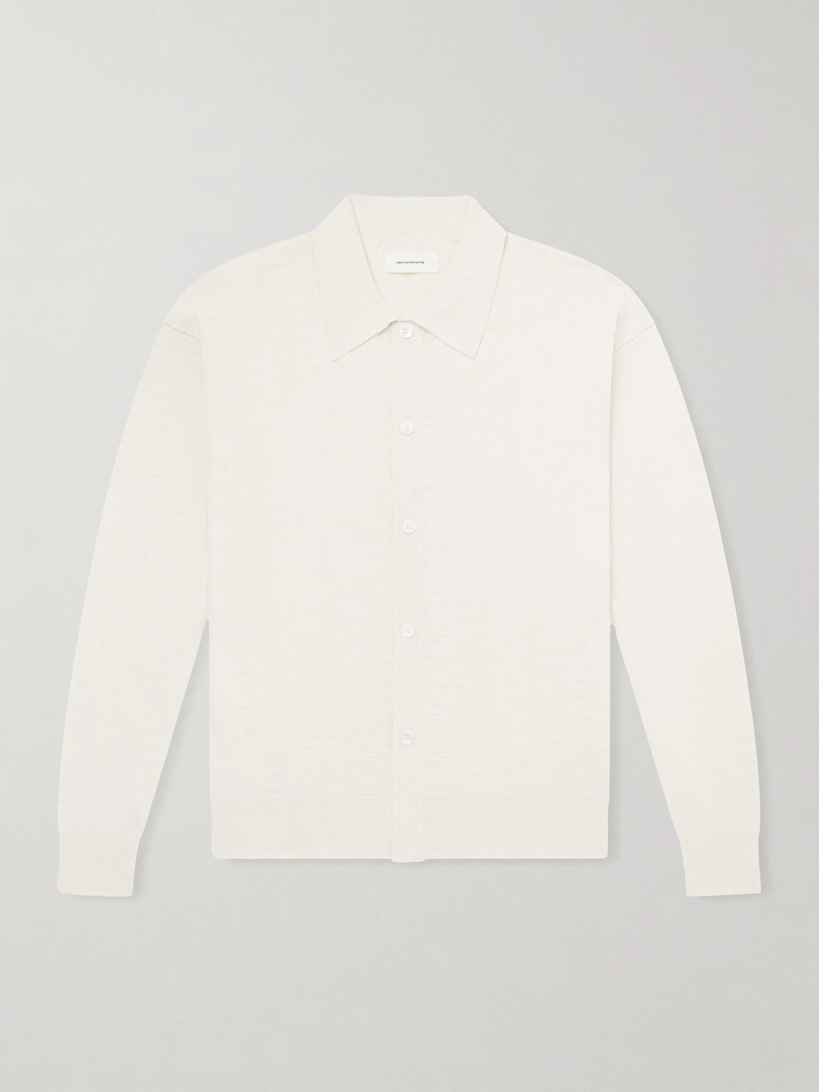 Mfpen Formal Cotton And Linen-blend Cardigan In Neutral