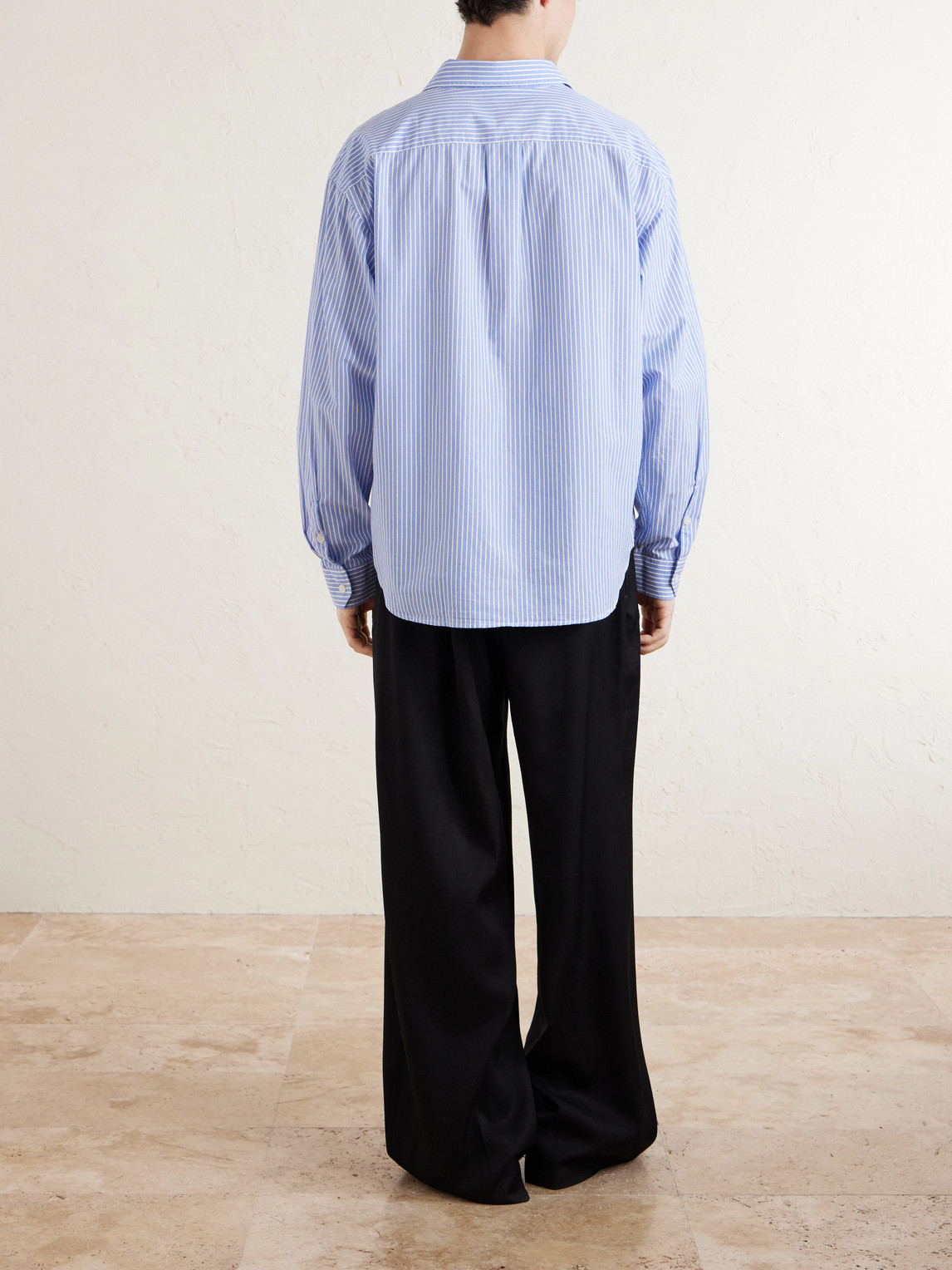  Mfpen - Generous Striped Cotton Shirt - Men - Blue - Xs 