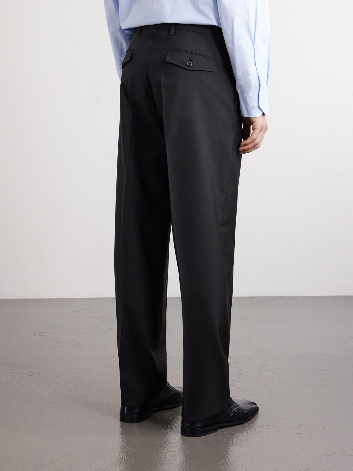  Mfpen - Formal Straight-leg Pleated Wool Suit Trousers - Men - Black - S 