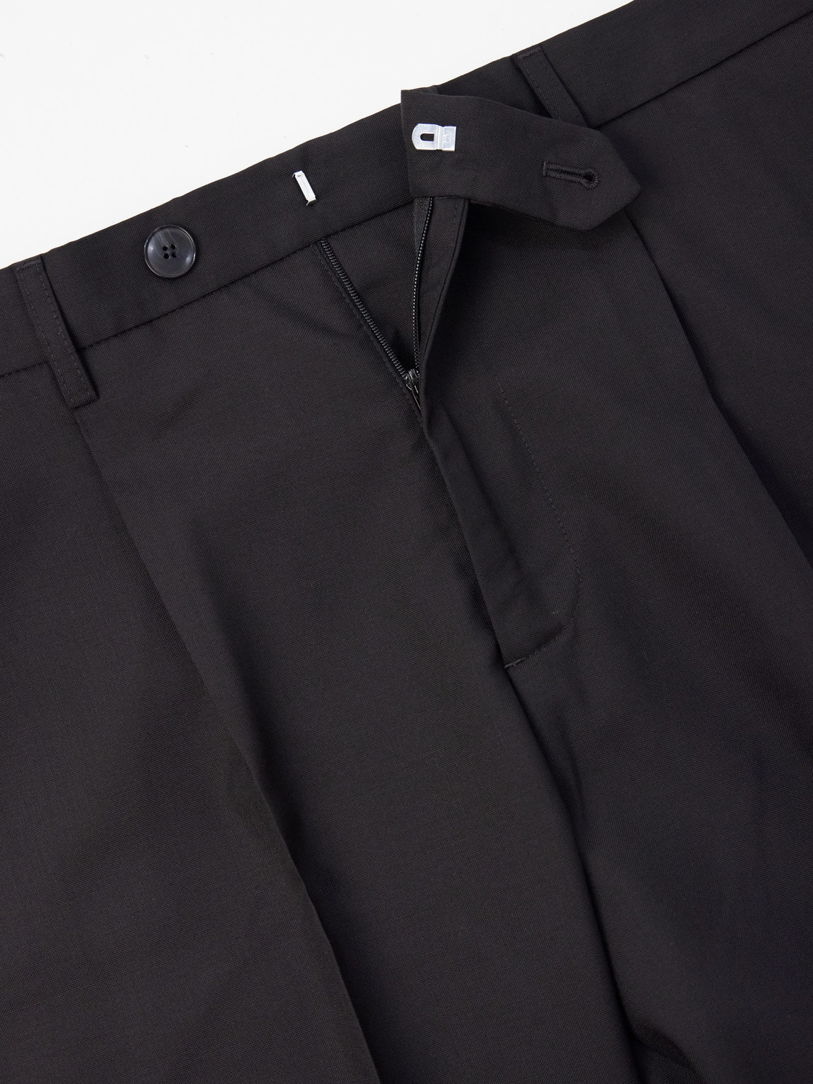 Straight-Leg Pleated Wool Suit Trousers Formal