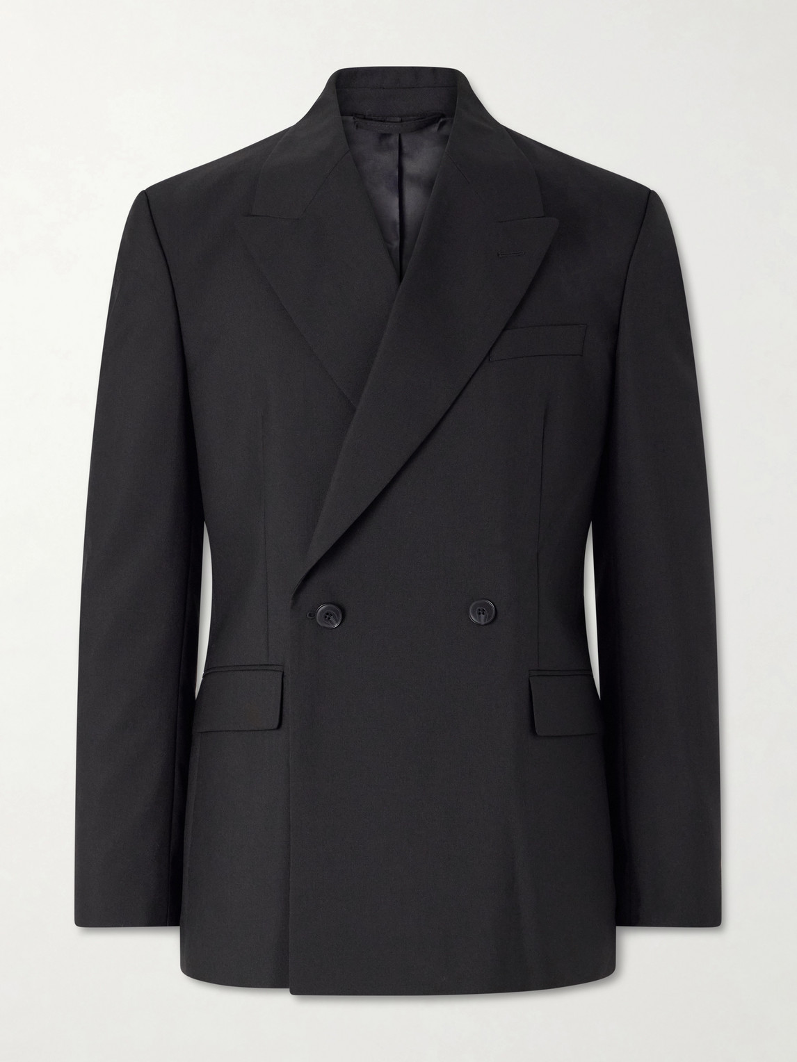 Mfpen Double Breasted Wool Jacket In Black