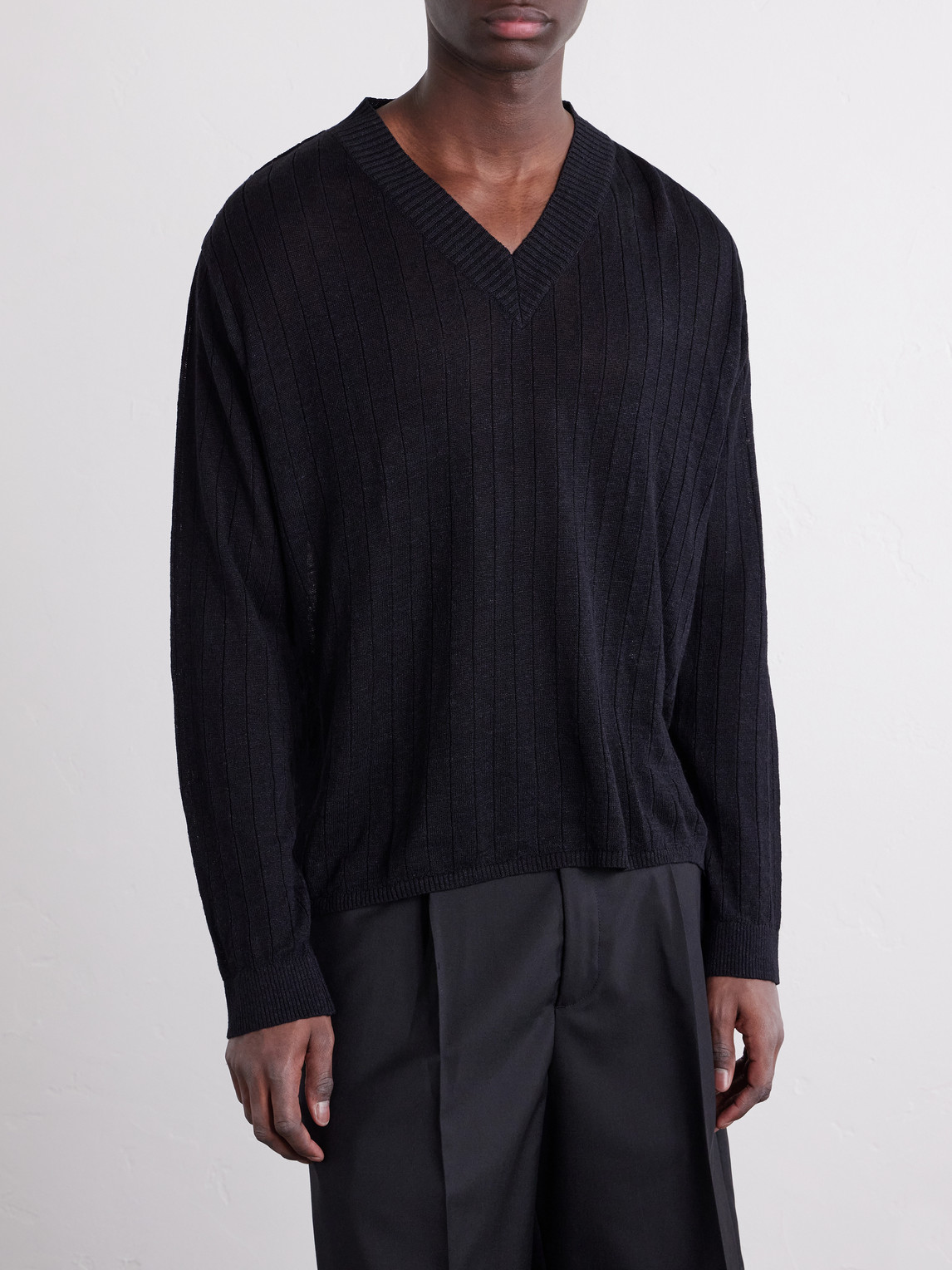  Mfpen - Linen-blend Sweater - Men - Black - S 