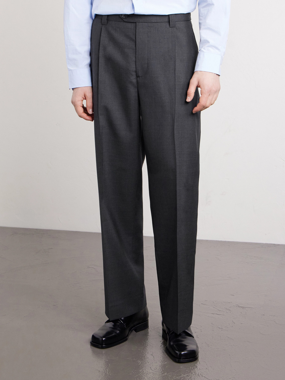  Mfpen - Service Pleated Wool Trousers - Men - Gray - S 