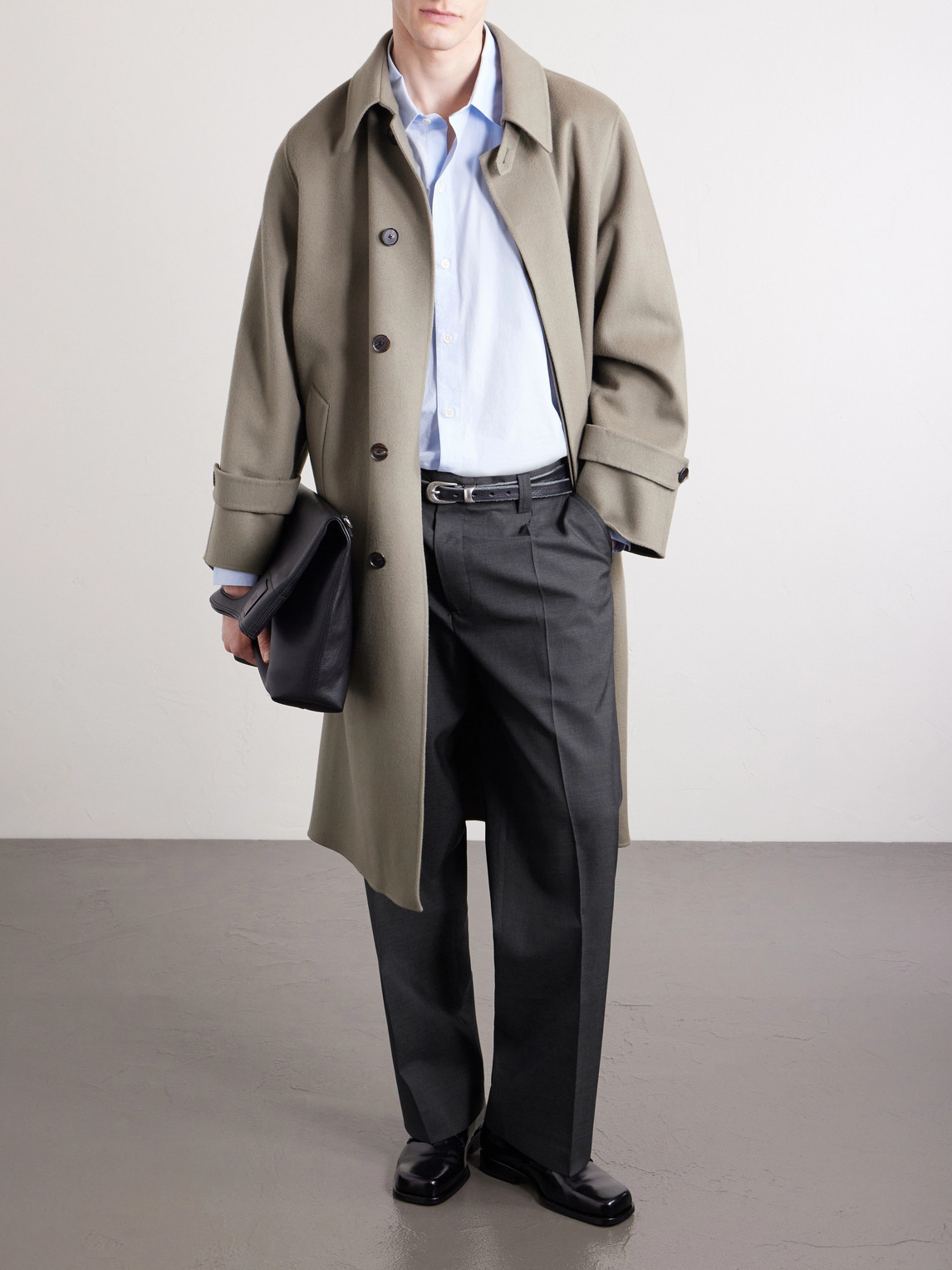 Service Pleated Wool Trousers