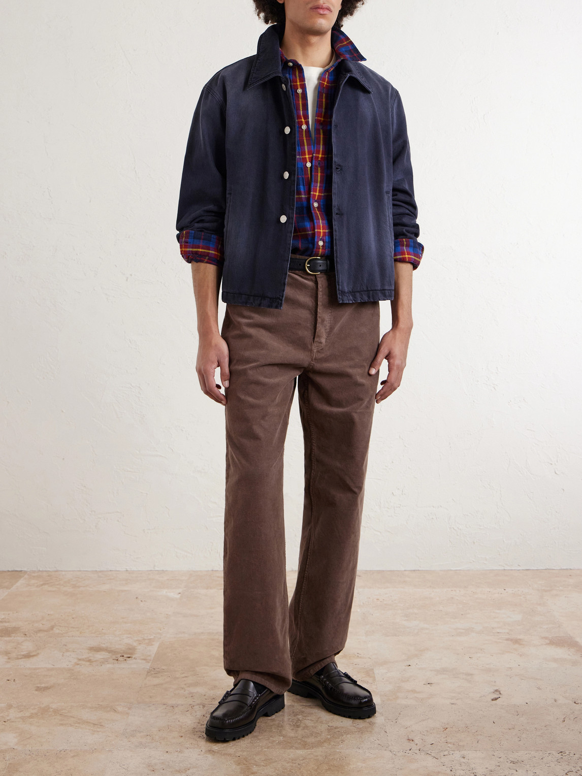 Union Cropped Garment-Dyed Organic Denim Jacket
