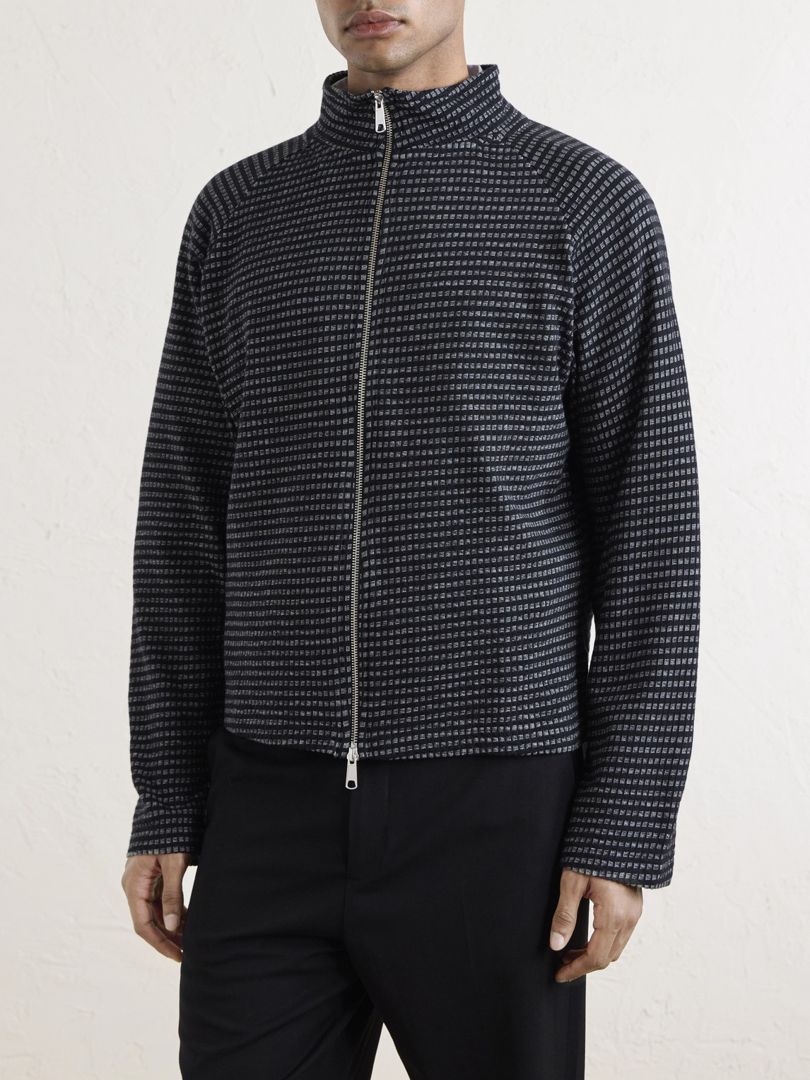  Mfpen - Leisure Organic Cotton Zip-up Sweater - Men - Black - S 
