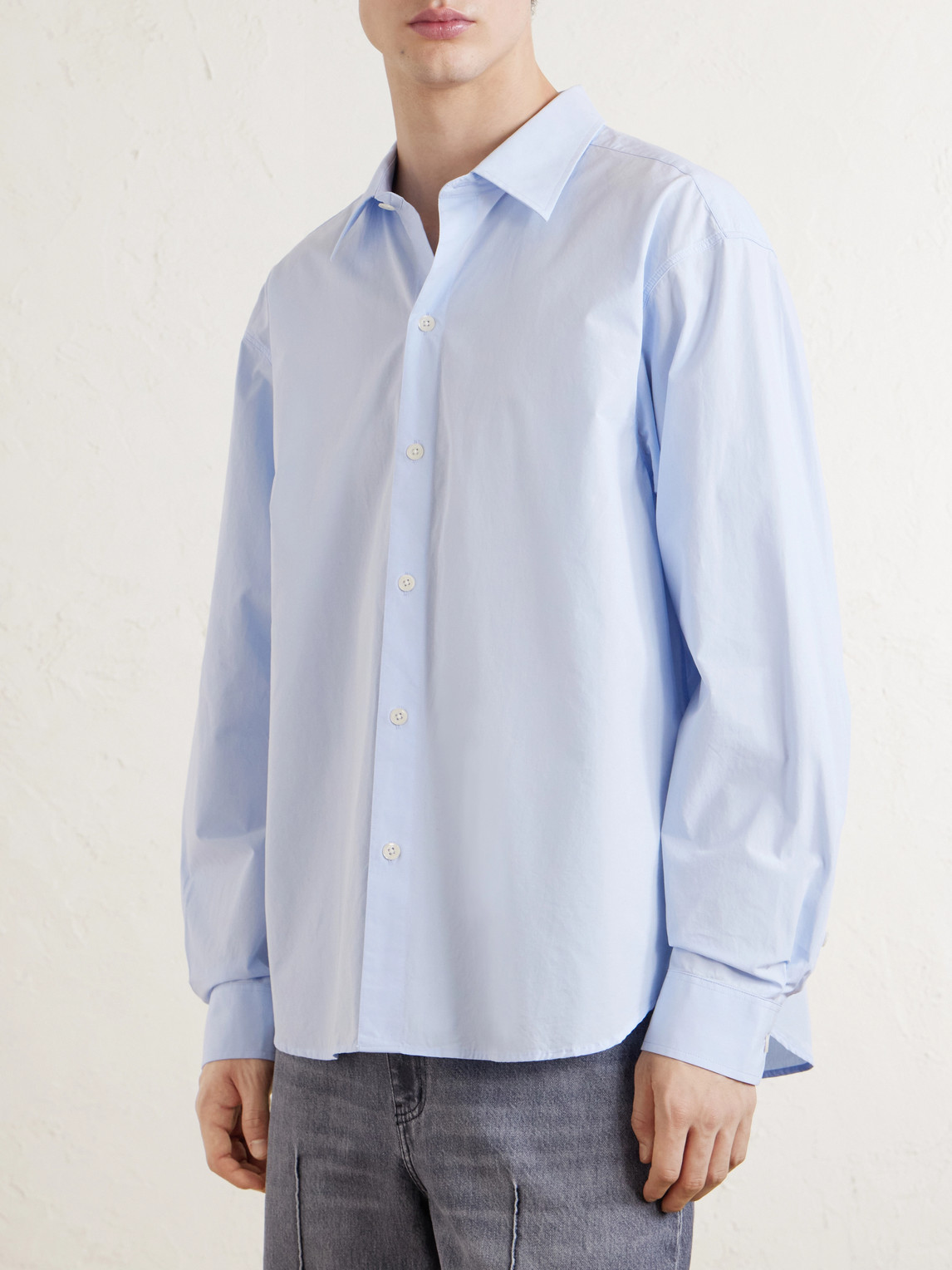  Mfpen - Generous Organic Cotton-poplin Shirt - Men - Blue - S 