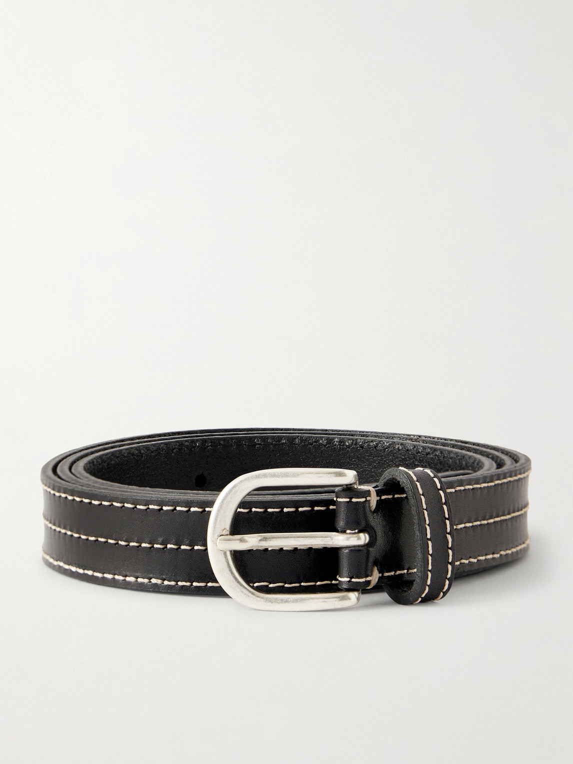 Mfpen Cipher 2.5cm Leather Belt In Black