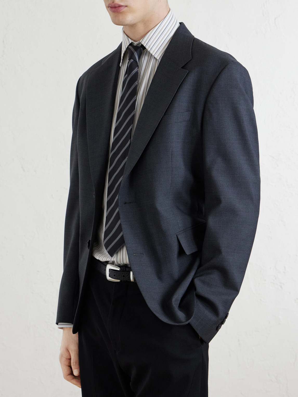 Banquet 7cm Striped Silk-Jacquard Tie — 2