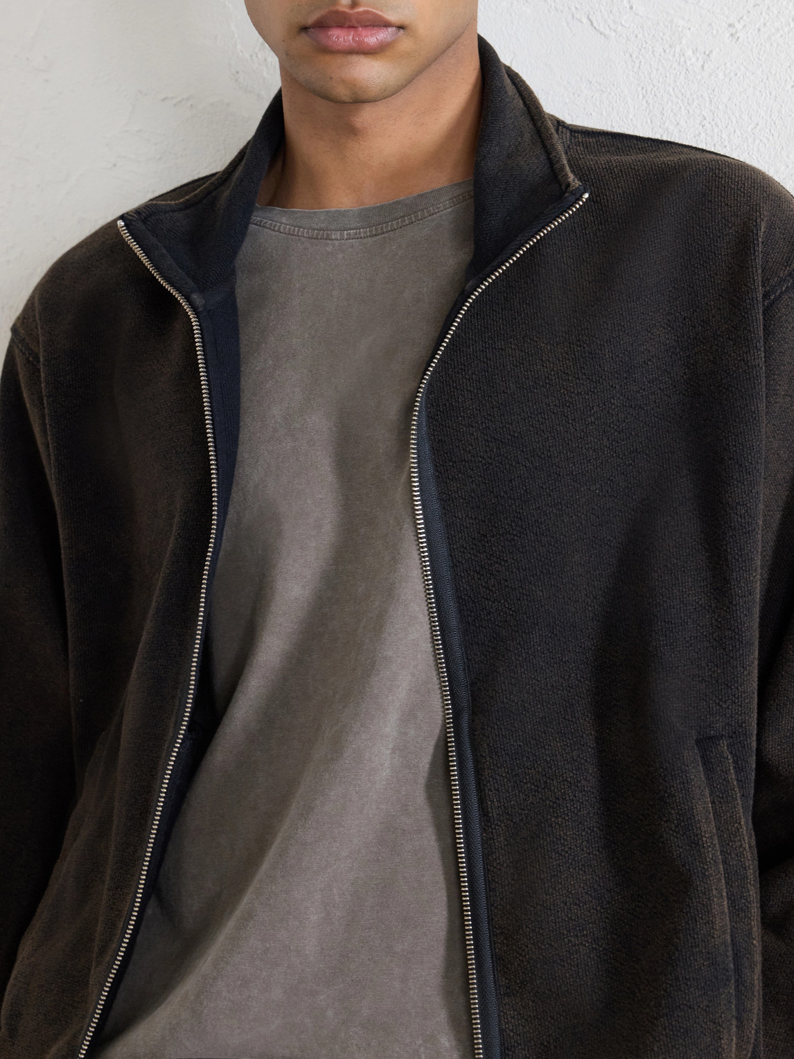 Covet Cotton-Jersey Zip-Up Sweatshirt