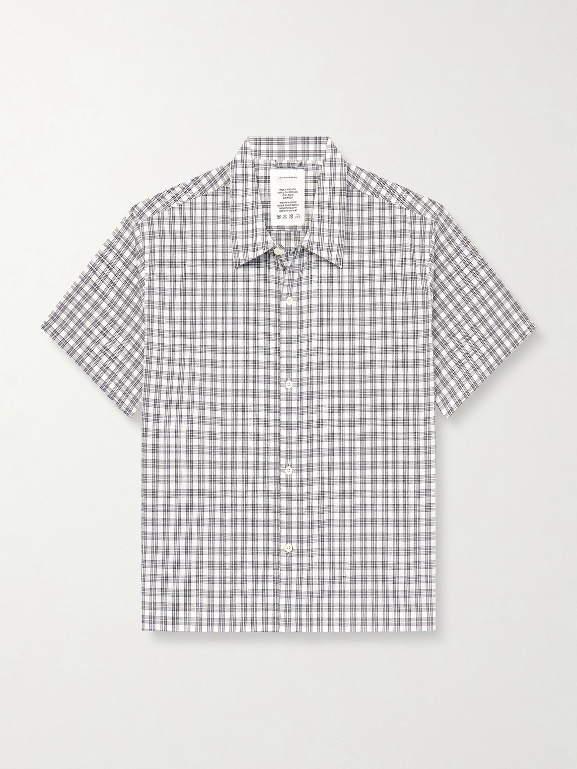 Mfpen Holiday Checked Textured Cotton-blend Shirt In Multi