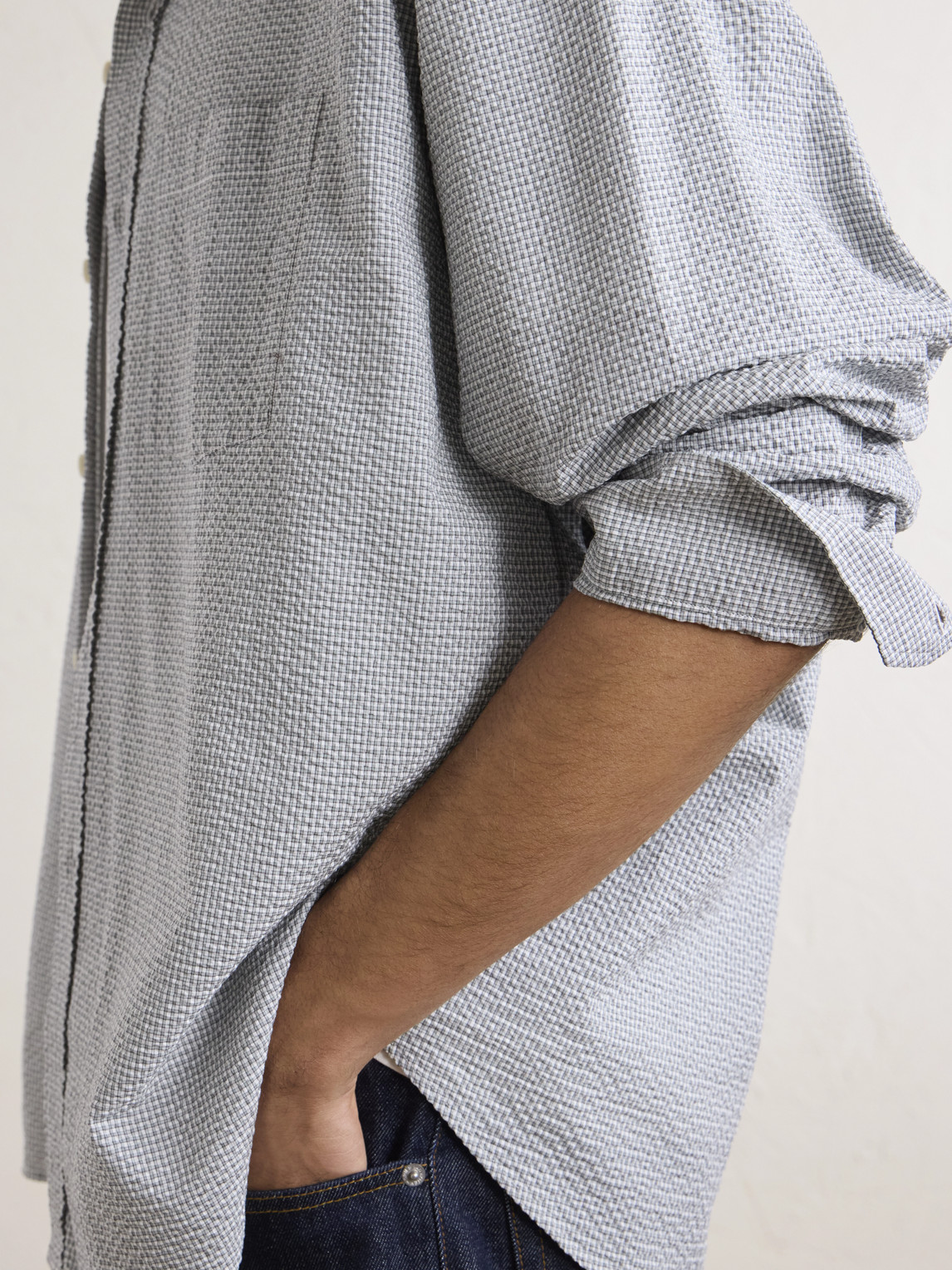 Executive Checked Cotton-Seersucker Shirt