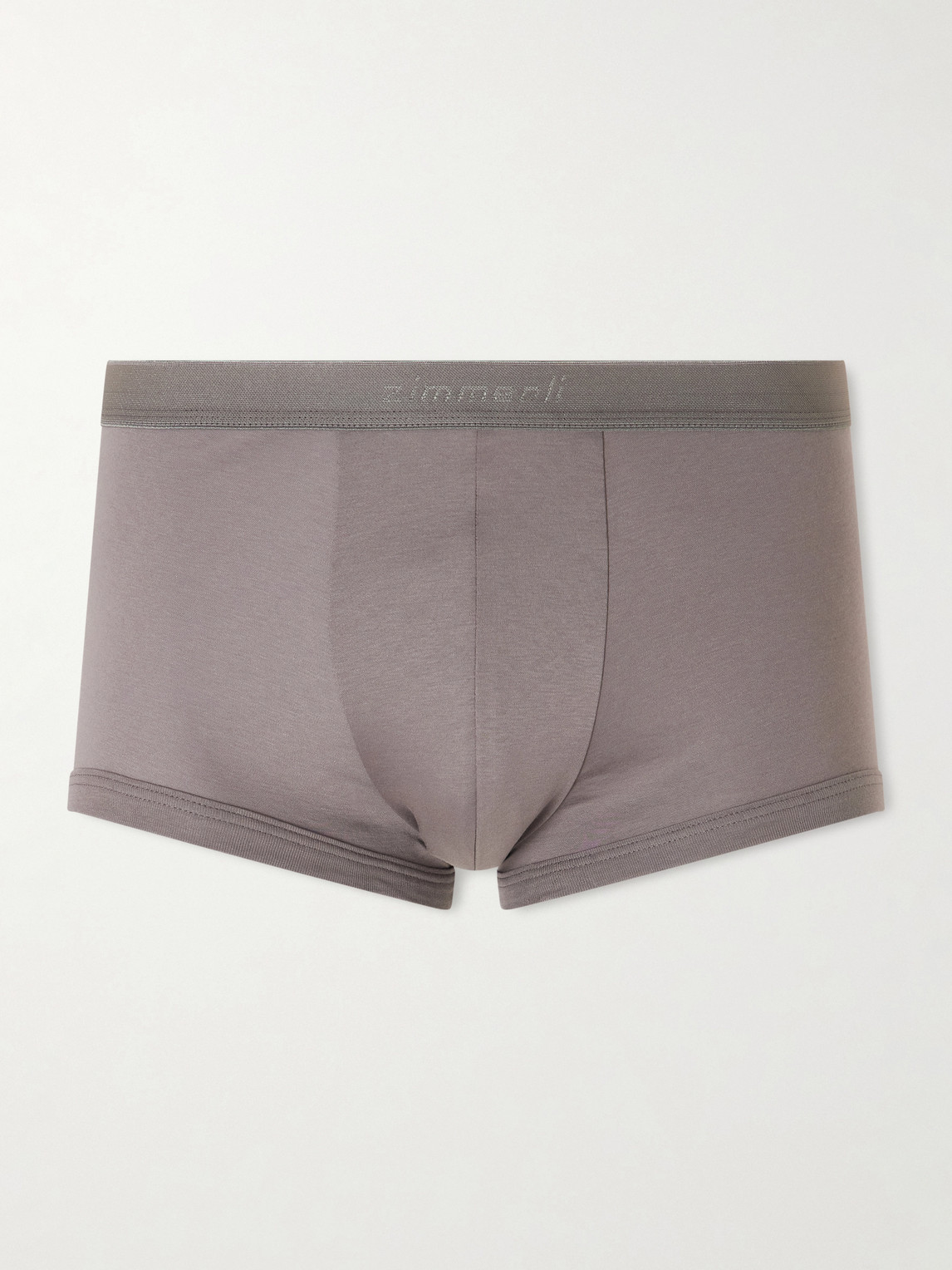 Zimmerli Sea Island Cotton Boxer Briefs In Gray