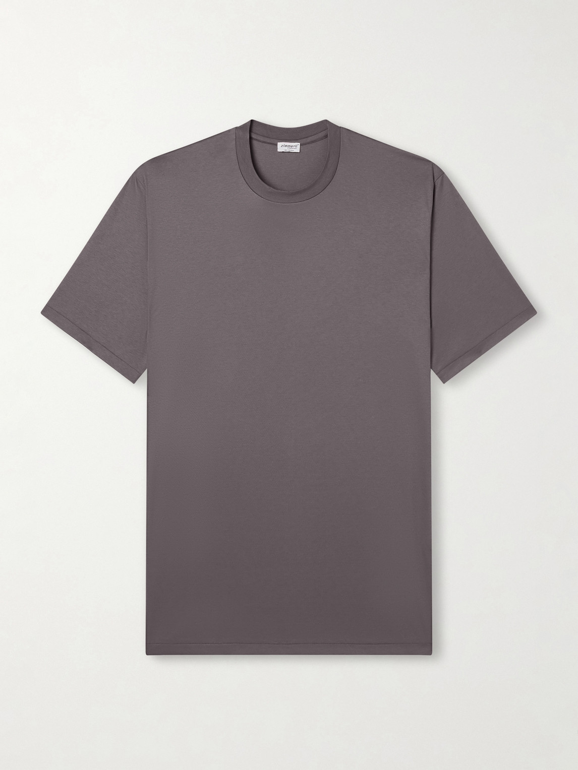 Zimmerli Cotton-jersey T-shirt In Gray
