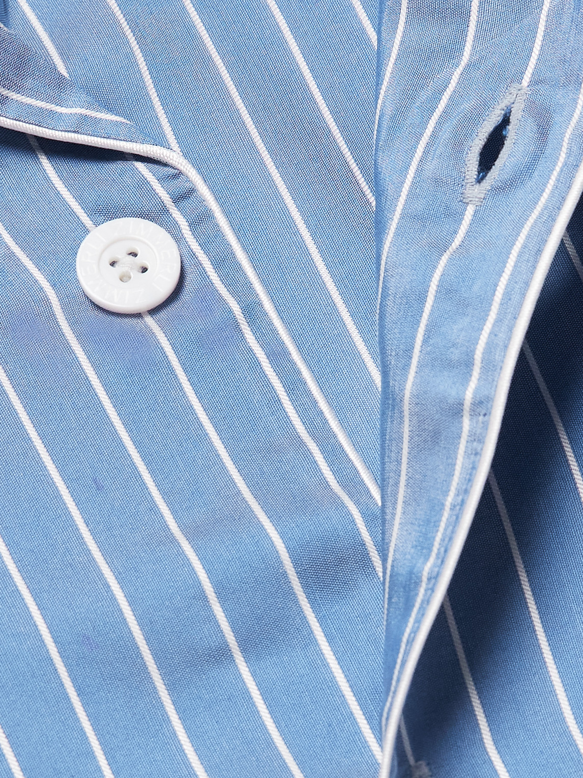  Zimmerli - Camp-collar Striped Woven Pyjama Set - Men - Blue - S 