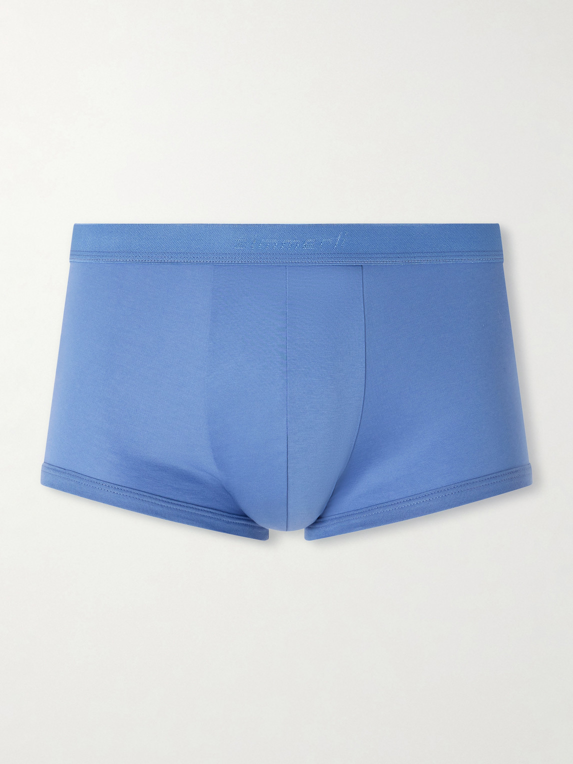 Zimmerli Sea Island Cotton Boxer Briefs In Blue
