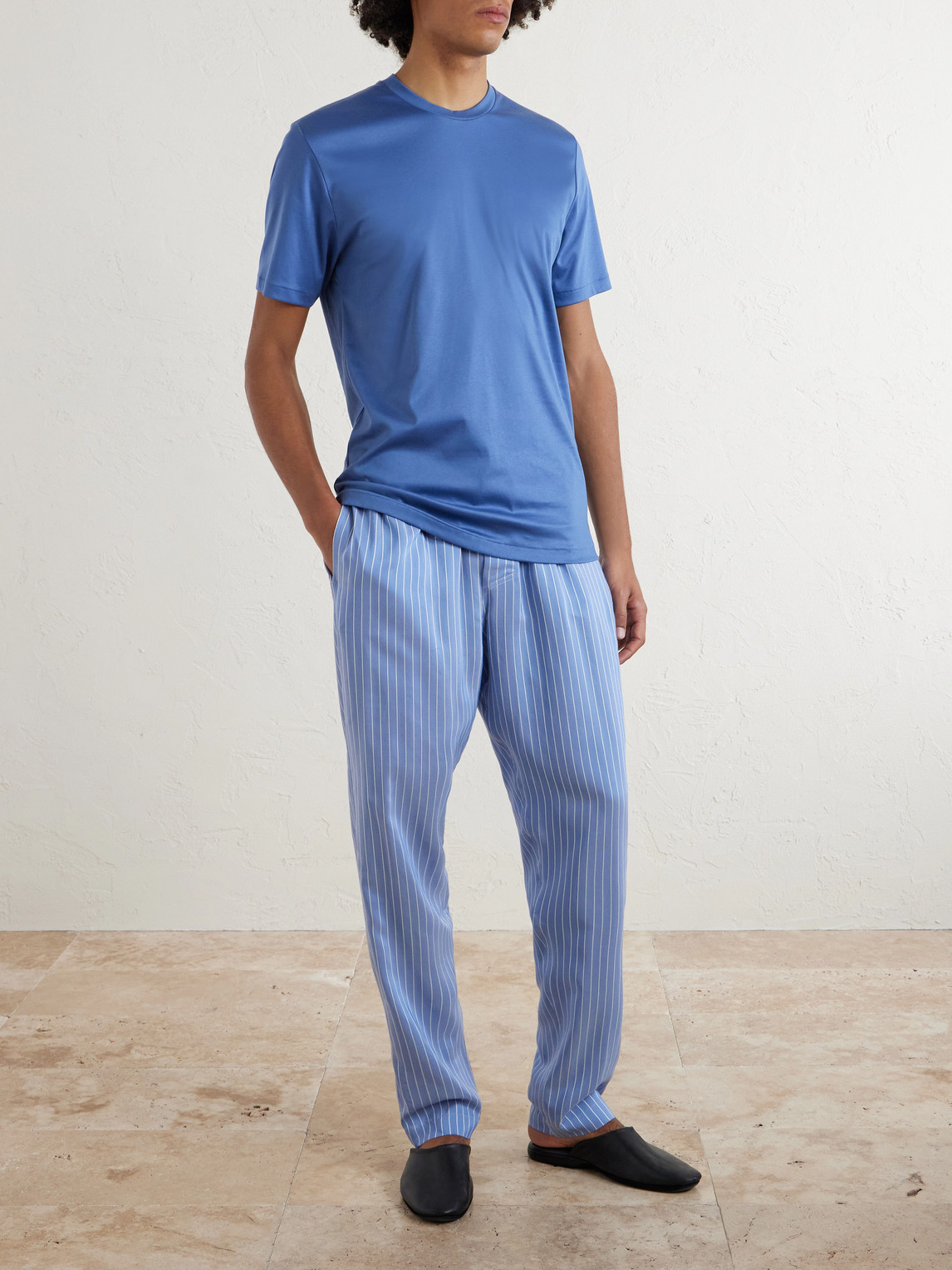 Pinstriped Satin Pyjama Trousers