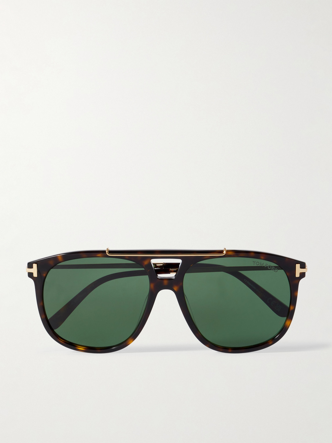Tom Ford Sam Aviator-Style Tortoiseshell Acetate Sunglasses - Men