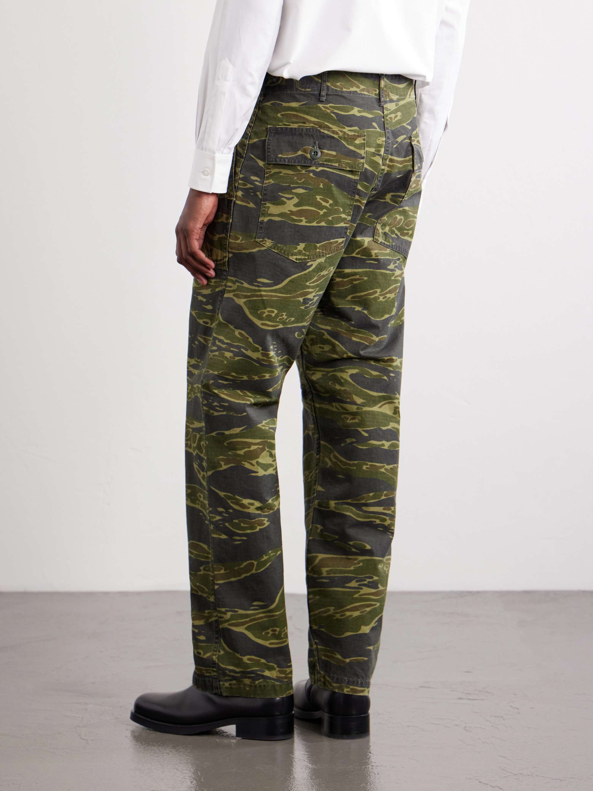 ORSLOW U.S. Army Fatigue Printed Straight-Leg Rip-Stop Cotton