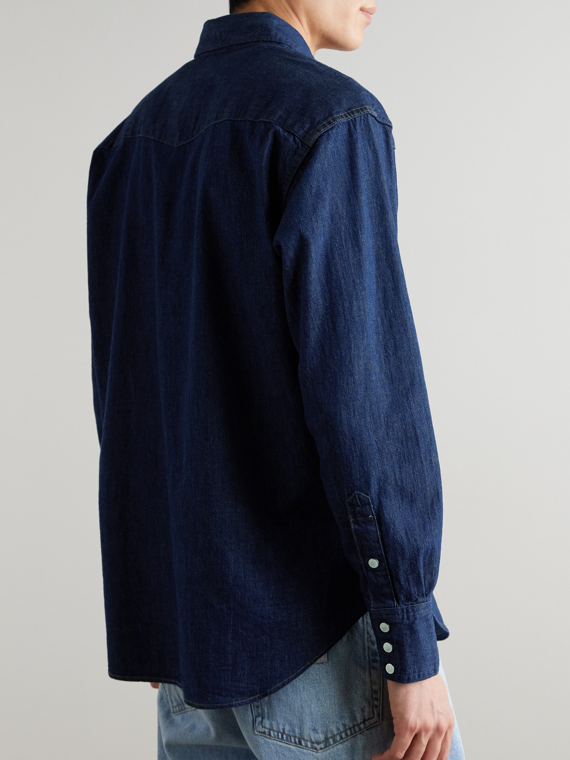  Orslow - Denim Western Shirt - Men - Blue - 2 