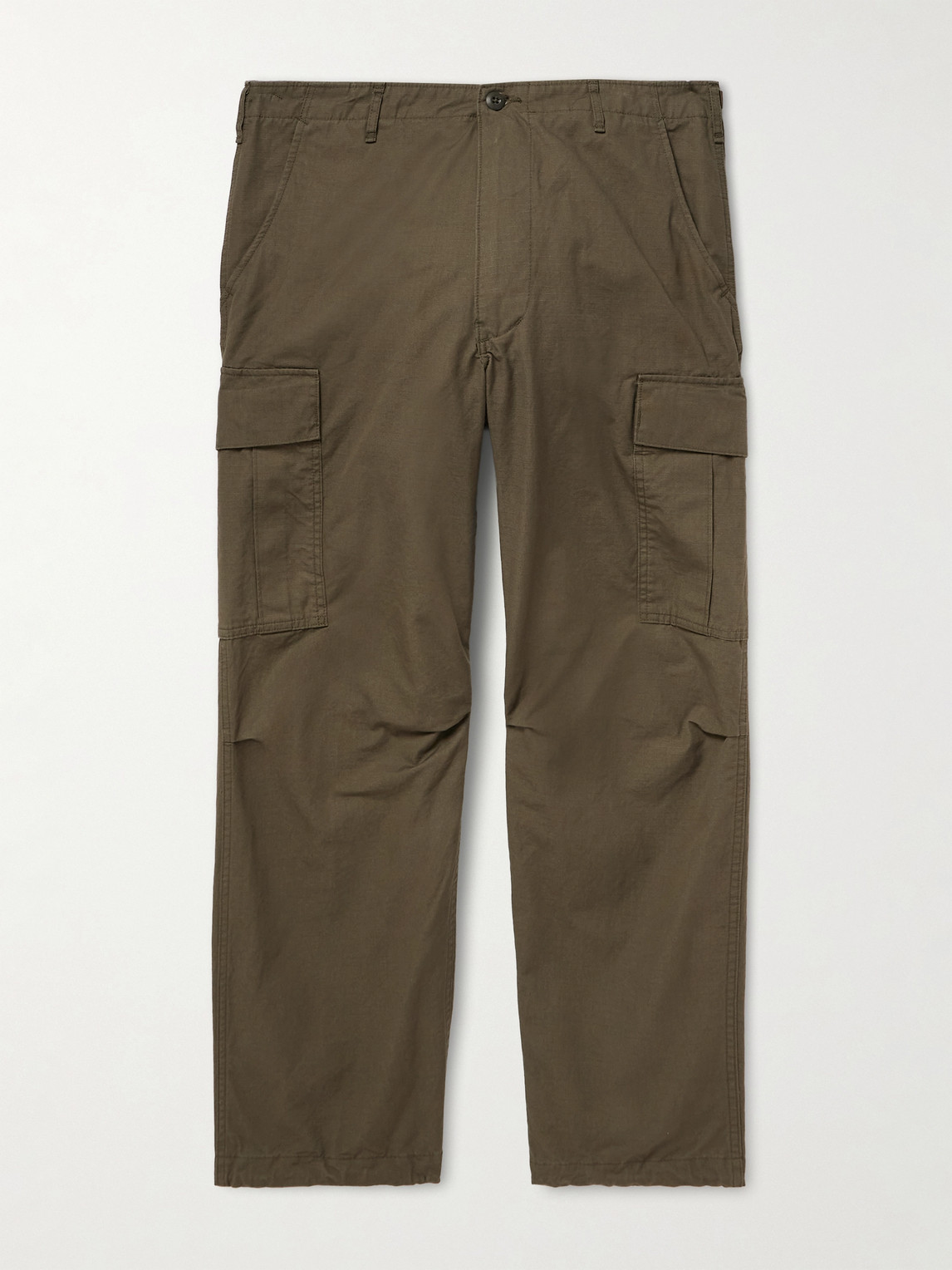 Orslow Cotton-ripstop Cargo Trousers In Green