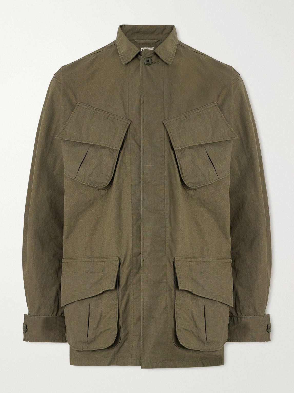 Orslow Cotton-ripstop Field Jacket In Green