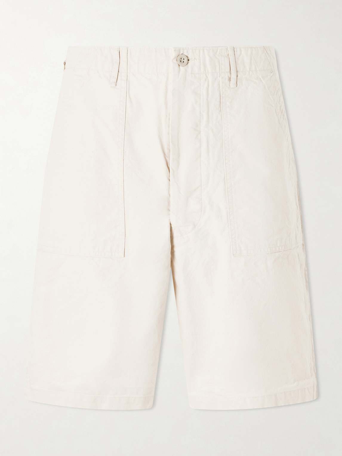 Orslow Summer Fatigue Straight-leg Cotton Shorts In Neutral
