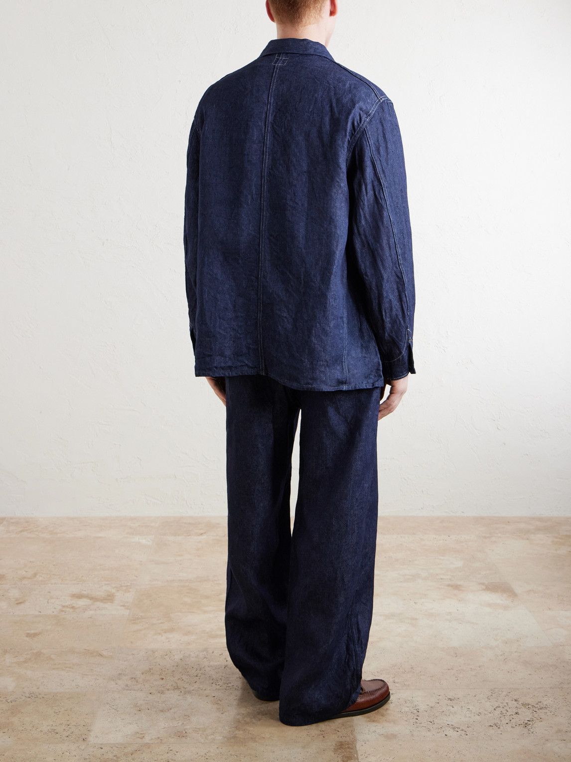  Orslow - Linen Denim Jacket - Men - Blue - 2 