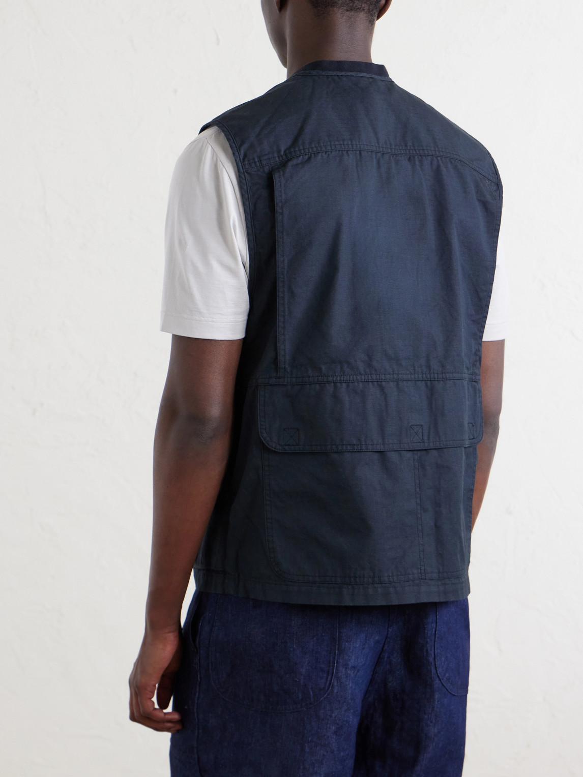  Orslow - Utility Cotton Vest - Men - Blue - 2 