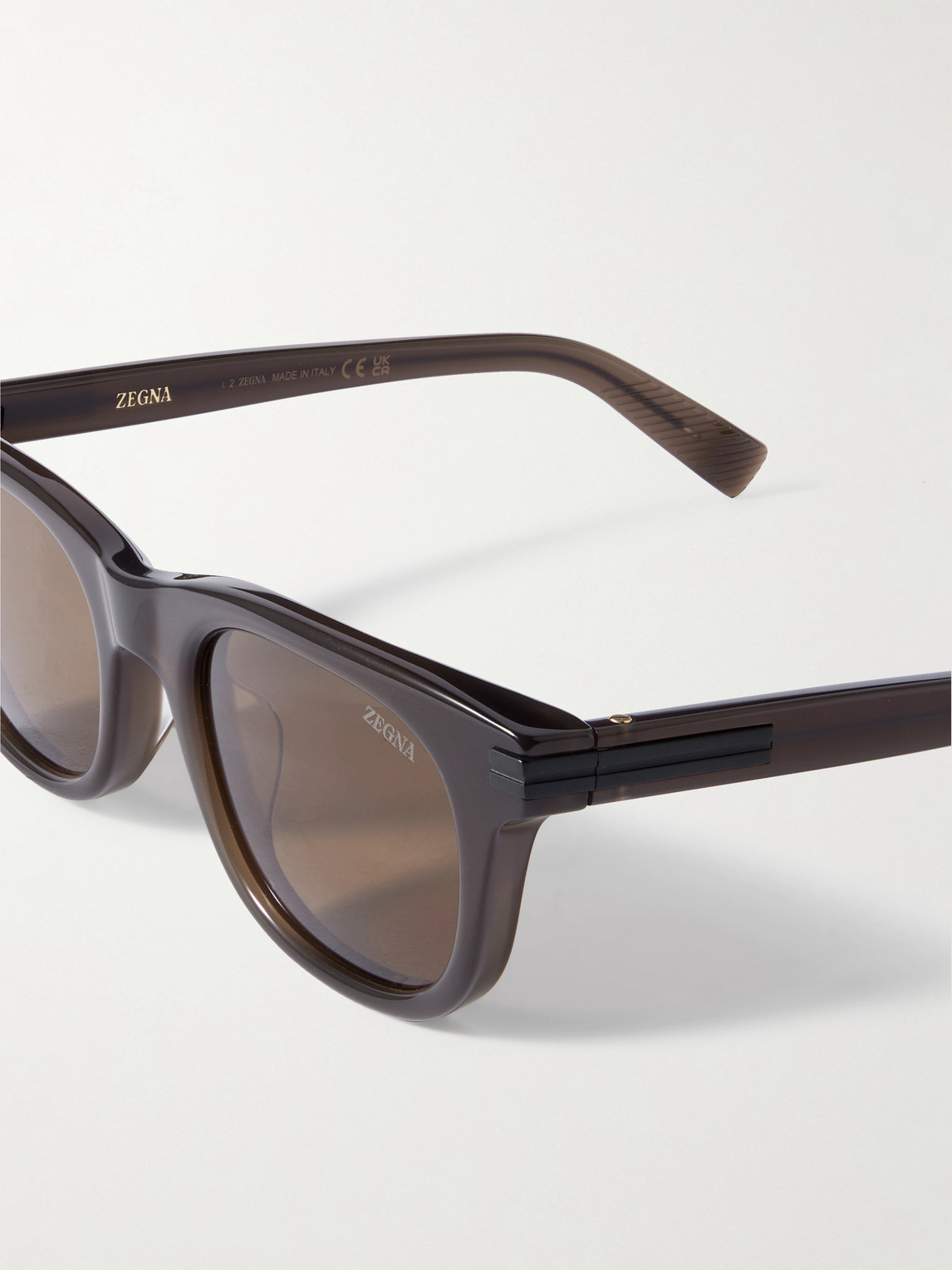  Zegna - D-frame Acetate Sunglasses - Men - Brown 