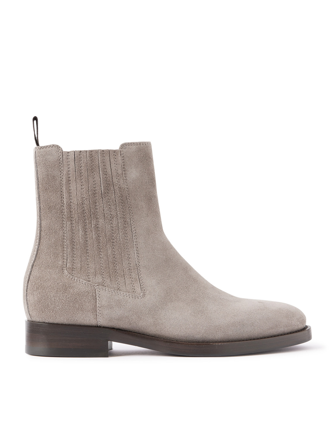 Brunello Cucinelli Beatles Suede Chelsea Boots In Gray