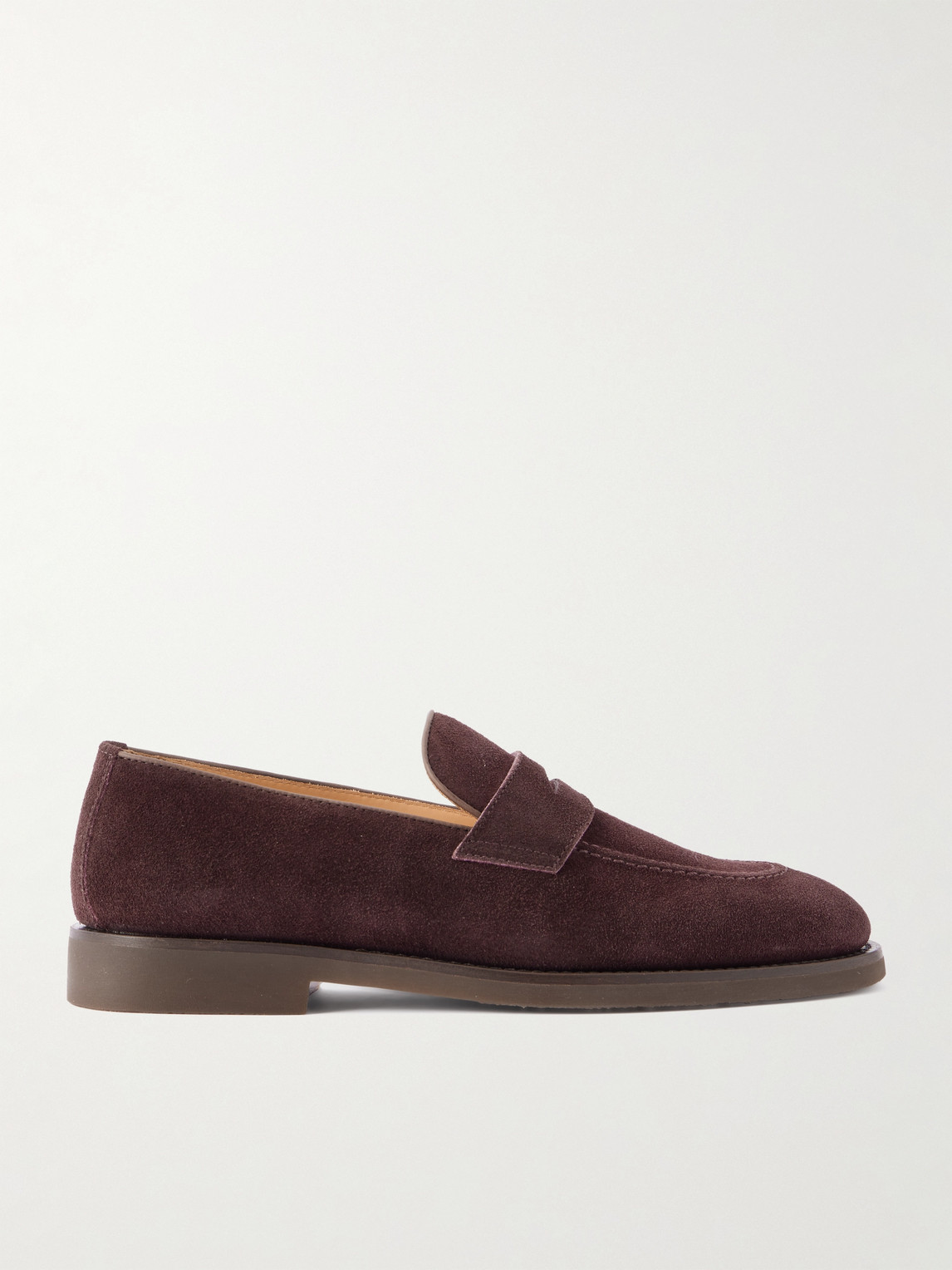 Brunello Cucinelli Waxed-Suede Penny Loafers - Men
