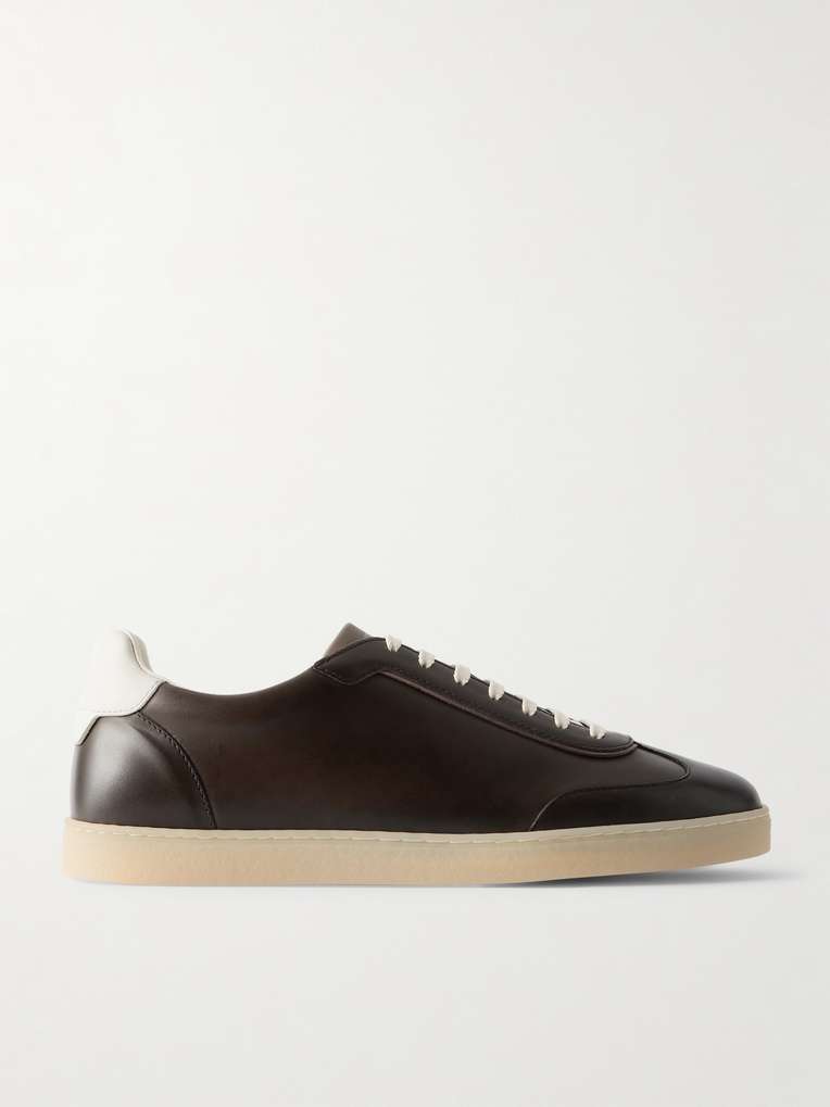 Brunello Cucinelli — Coda Di Rondine Leather Sneakers