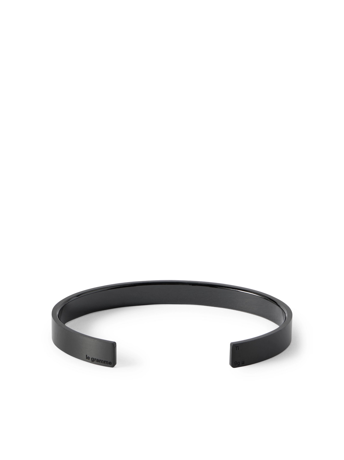 Le Gramme 9g Ribbon Dlc-coated Titanium Cuff In Black