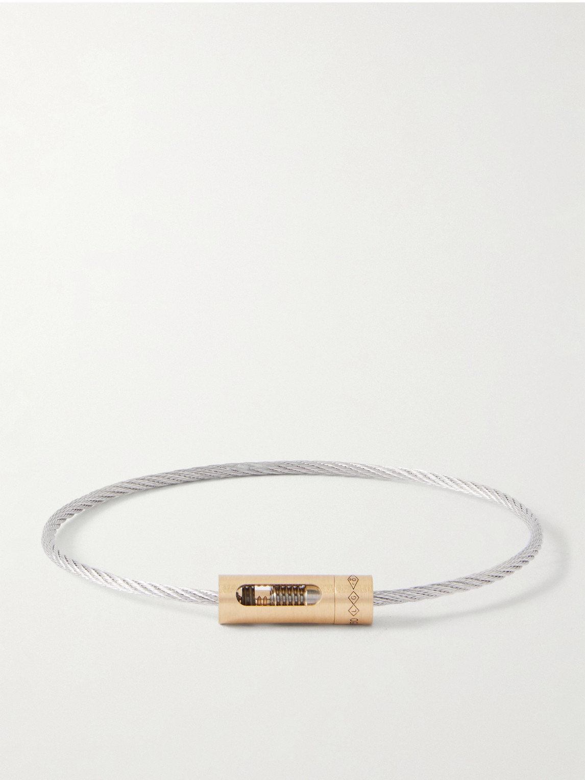 Le Gramme 6g 18-karat Gold, Titanium And Sterling Silver Bracelet In Multi