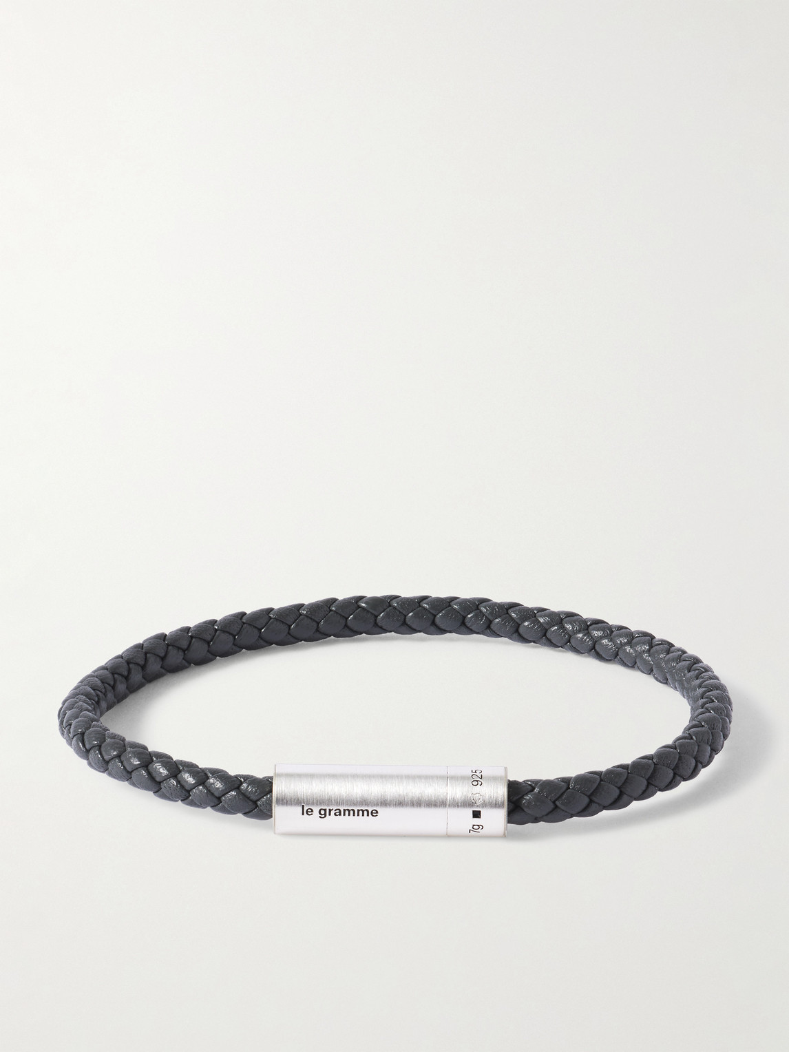 Le Gramme – 7g Sterling Silver and Leather Cable Bracelet