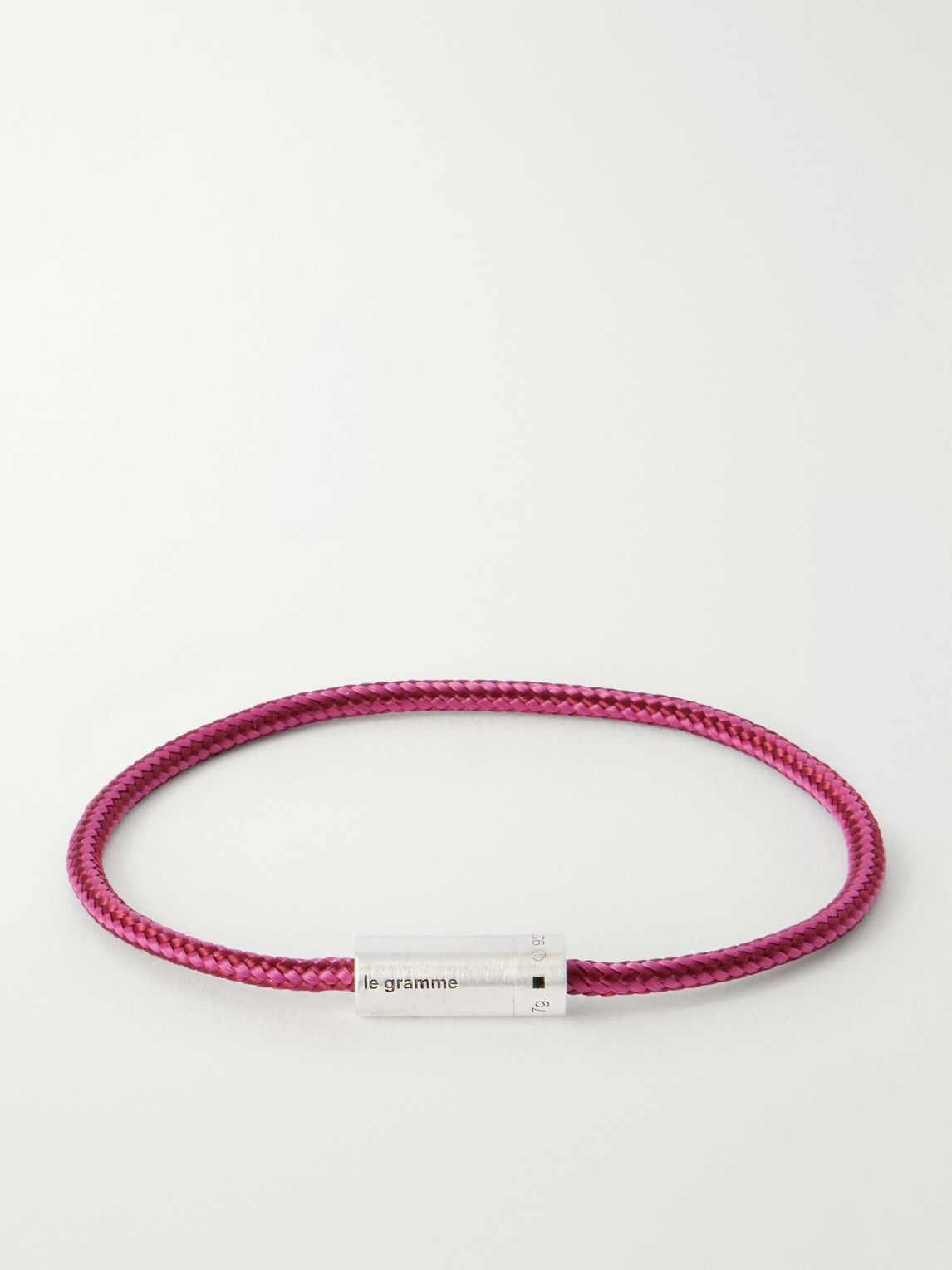 LE GRAMME 5g Sterling Silver Woven Cord Bracelet - Men