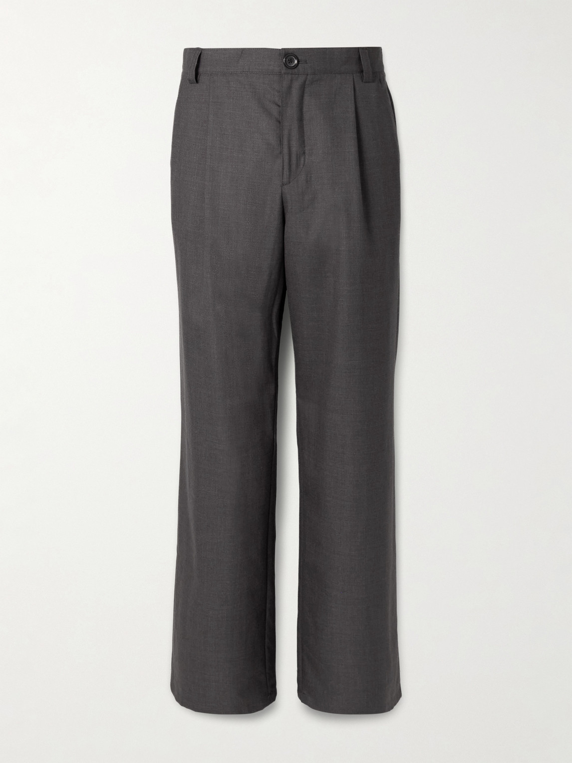 Oliver Spencer Orsman Wide-leg Pleated Woven Trousers In Gray