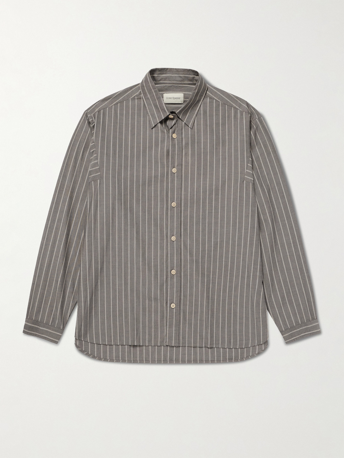 Oliver Spencer Garrison Striped Cotton Shirt In Gray