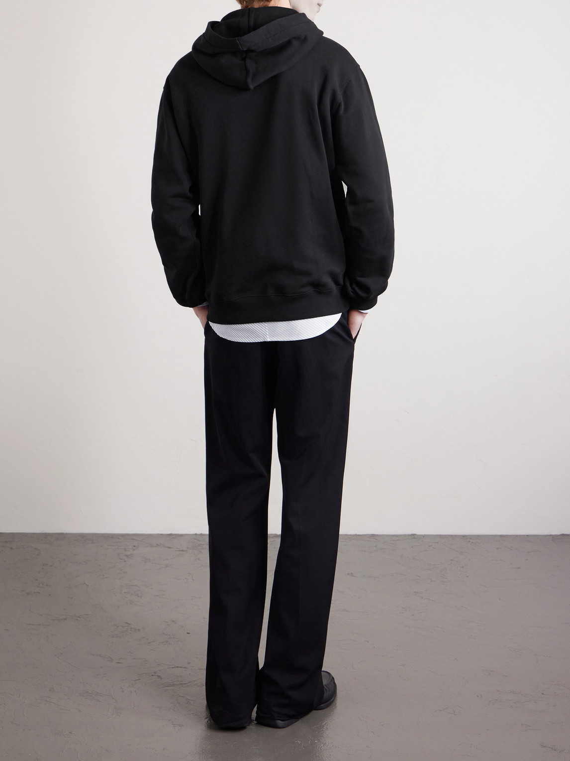 Jacquemus Cotton Fabric Hoodie With Long Sleeves In Black