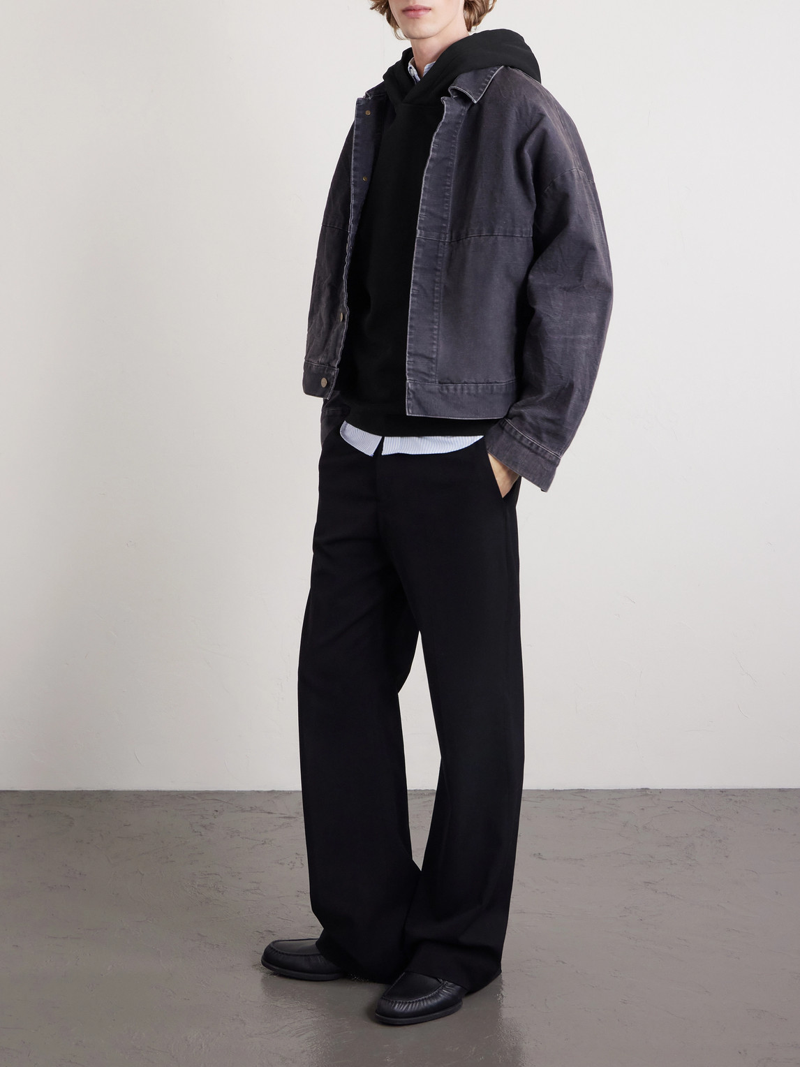 Jacquemus Cotton Fabric Hoodie With Long Sleeves In Black