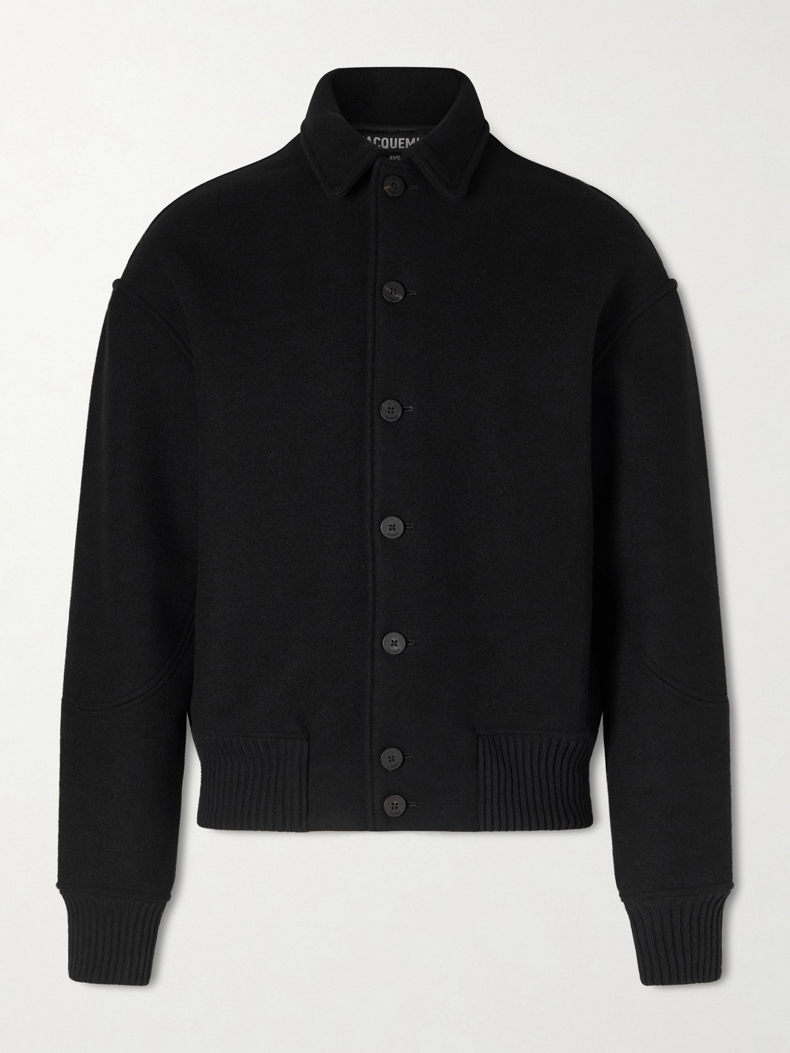 Jacquemus Feltro Wool-felt Bomber Jacket In Black