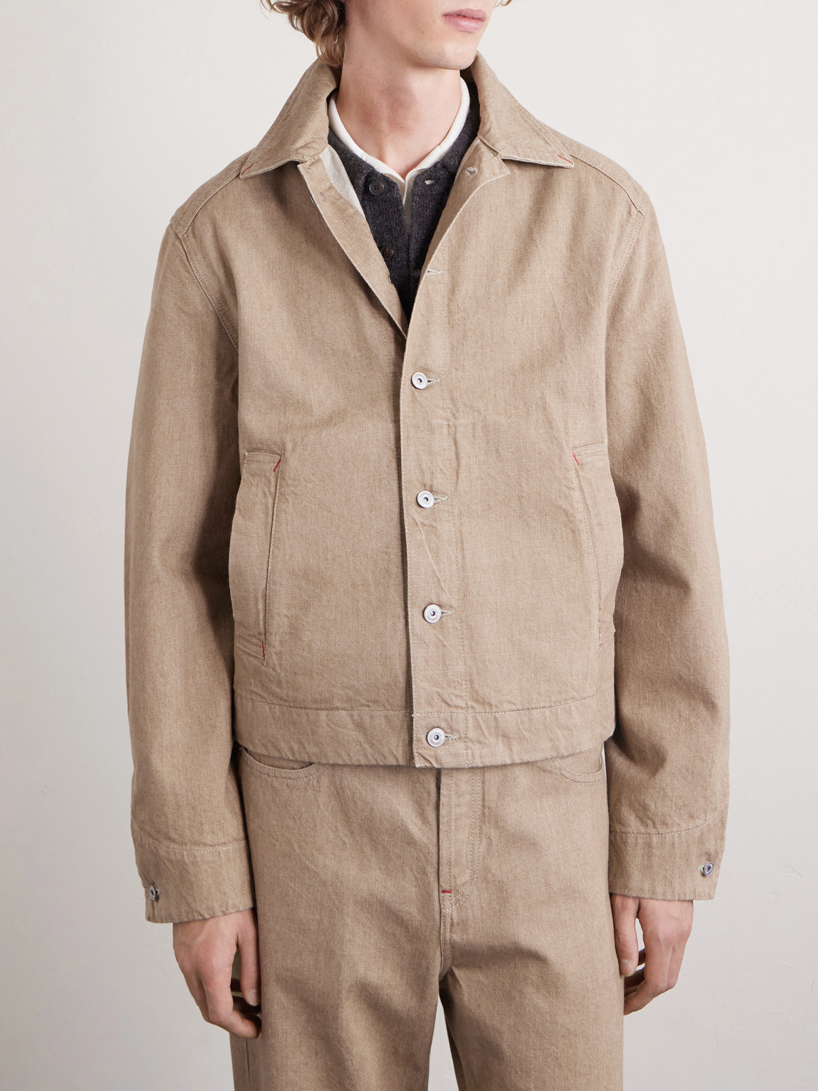 Jacquemus La Veste De-nîmes Mirada Denim Jacket In Neutral